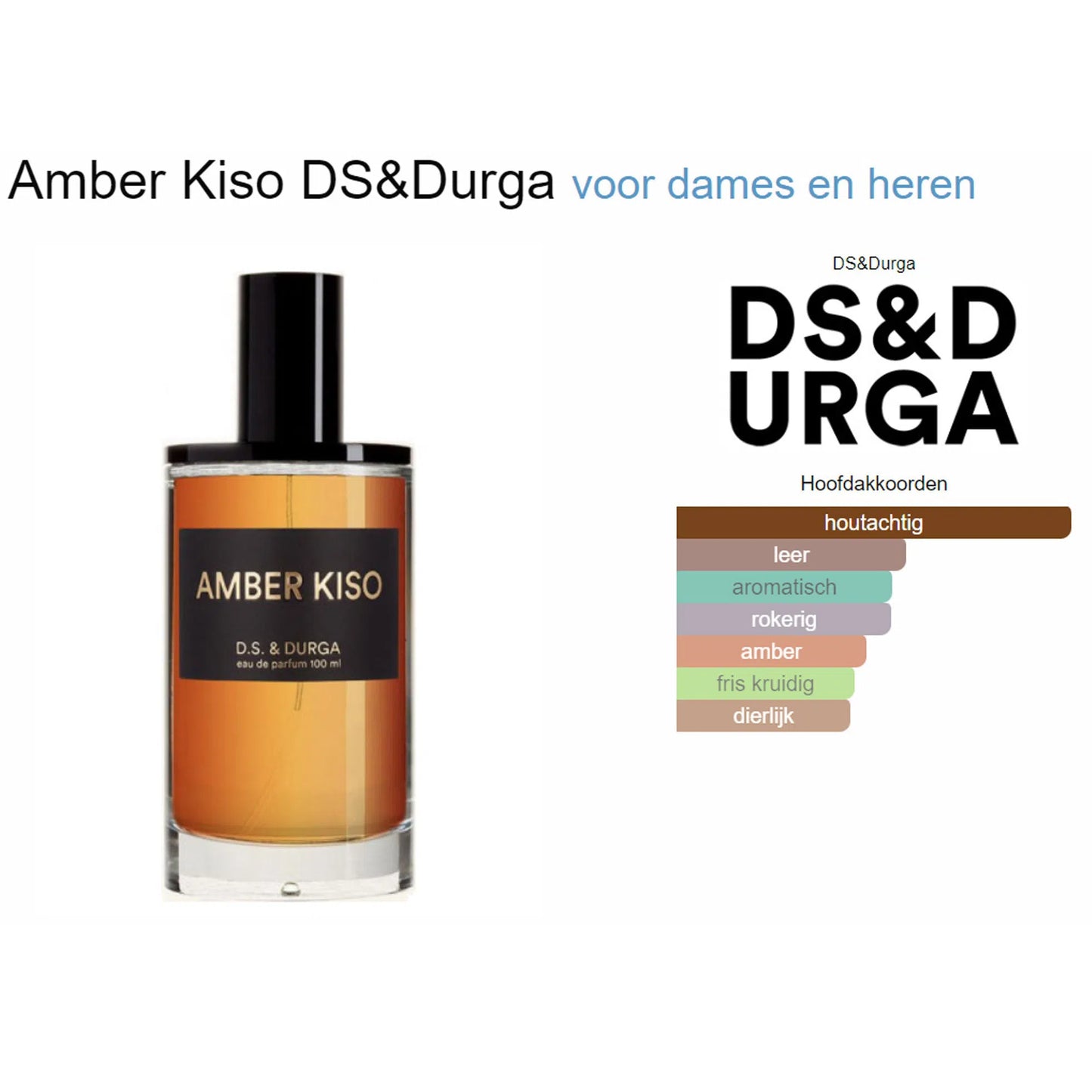 Fragrantica Parfum Tester DS&Durga DS&Durga Amber Kiso Eau de Parfum voor Dames en Heren Eau de Parfum | Parfumstaaltjes