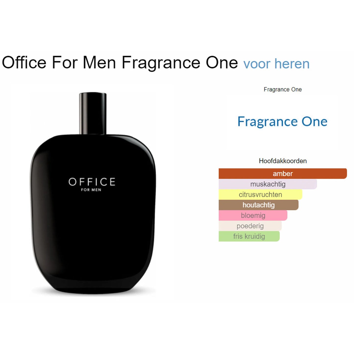 Fragrantica Parfum Tester Fragrance One Fragrance One Office Eau de Parfum voor Heren Eau de Parfum | Parfumstaaltjes