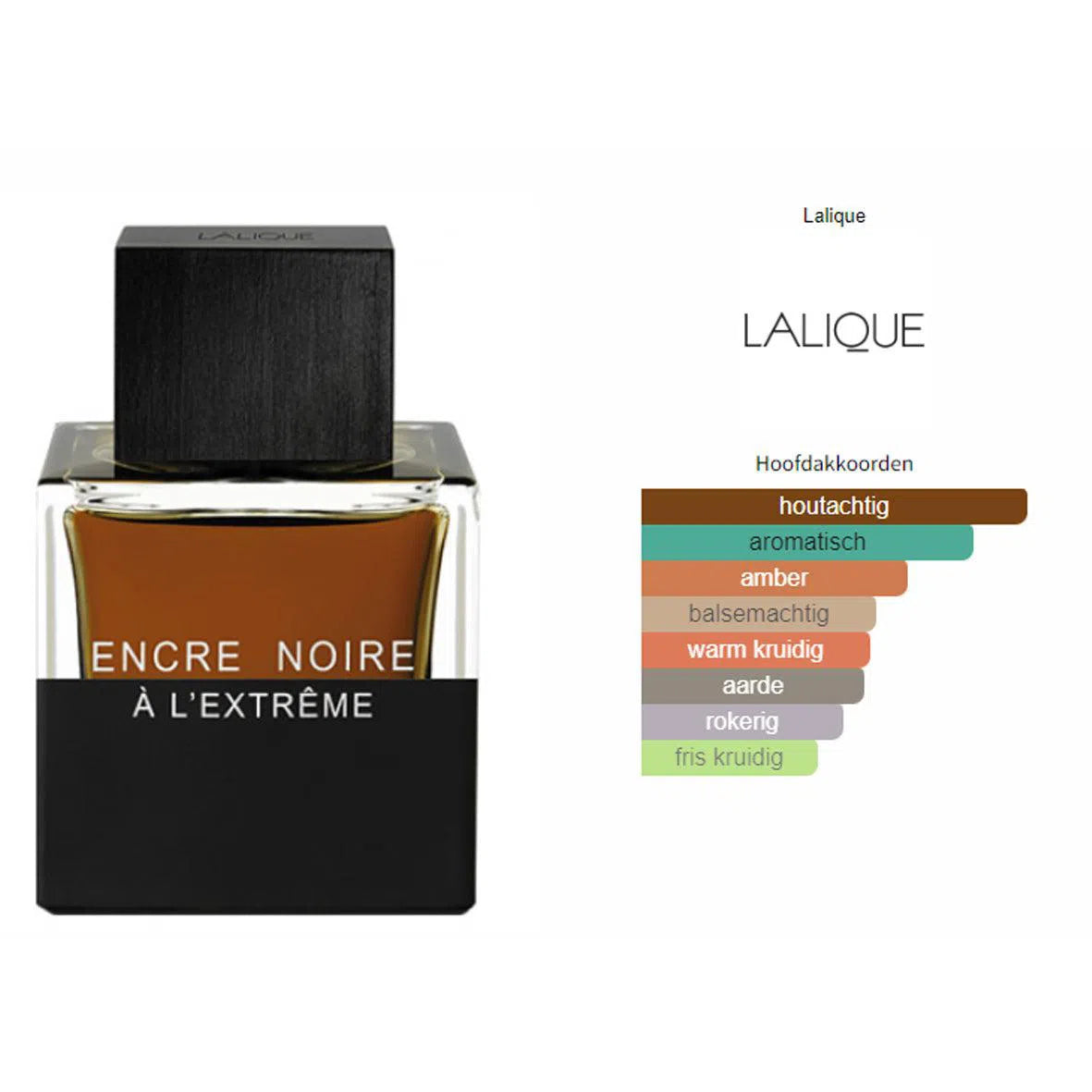 Fragrantica Parfum Tester Lalique Lalique Encre Noire A L`Extreme Eau de Parfum voor Heren Eau de Parfum | Parfumstaaltjes