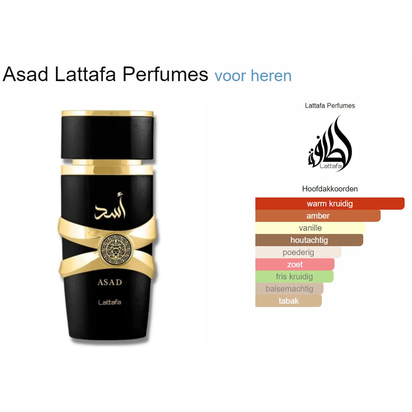 Fragrantica Parfum Tester Lattafa Lattafa Asad Eau de Parfum voor Heren Eau de Parfum | Parfumstaaltjes