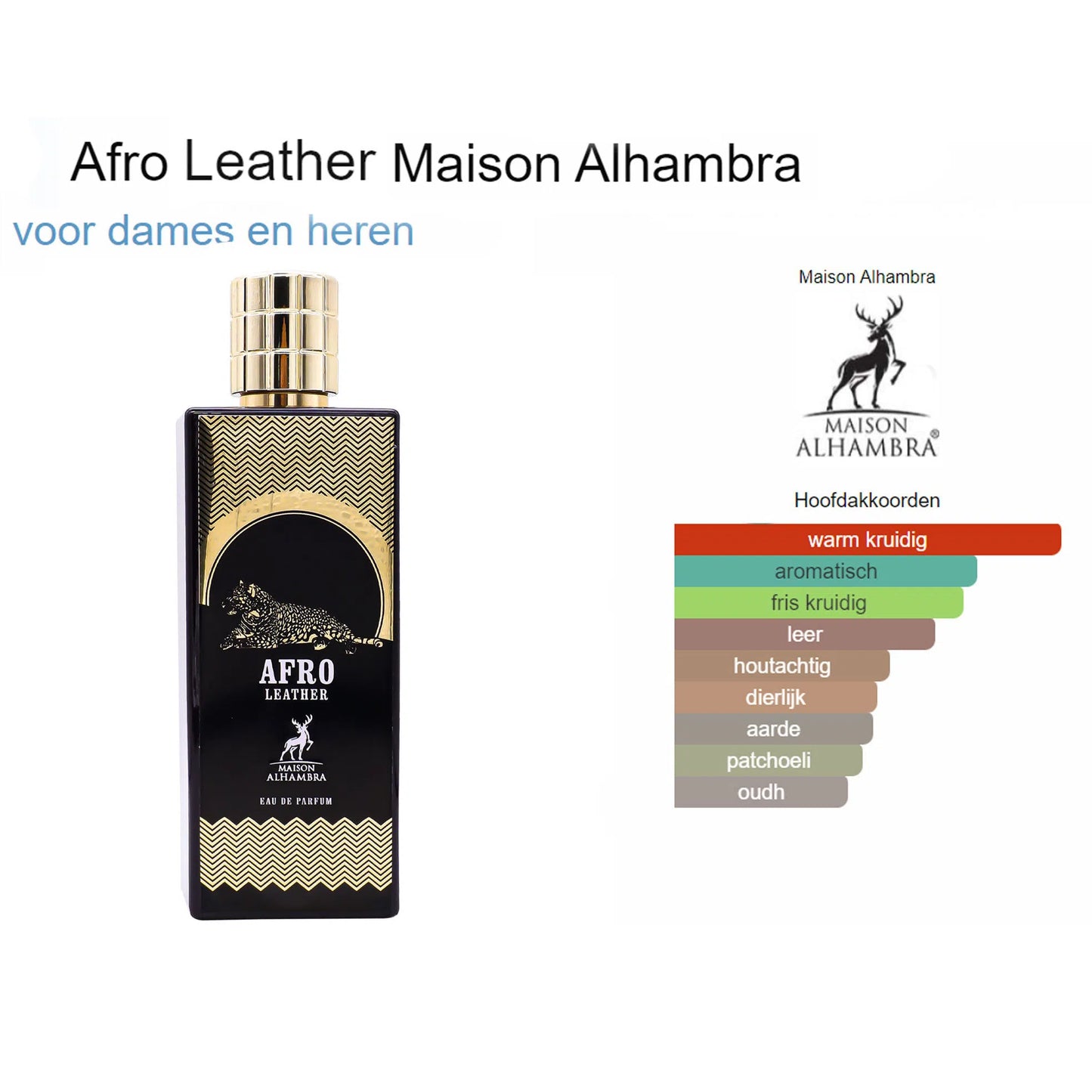Fragrantica Parfum Tester Maison Alhambra Maison Alhambra Mem Afro Leather Eau de p voor Dames en Heren Eau de Parfum | Parfumstaaltjes