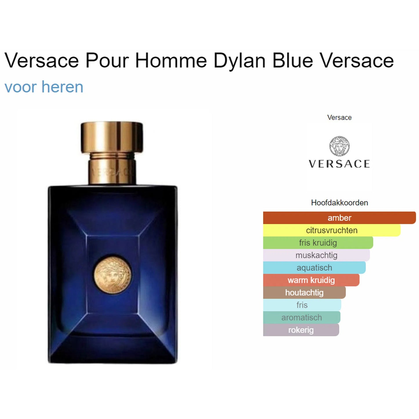 Fragrantica Parfum Tester Versace Versace Pour Homme Dylan Blue Eau de Toilette voor Heren Eau de Toilette | Parfumstaaltjes