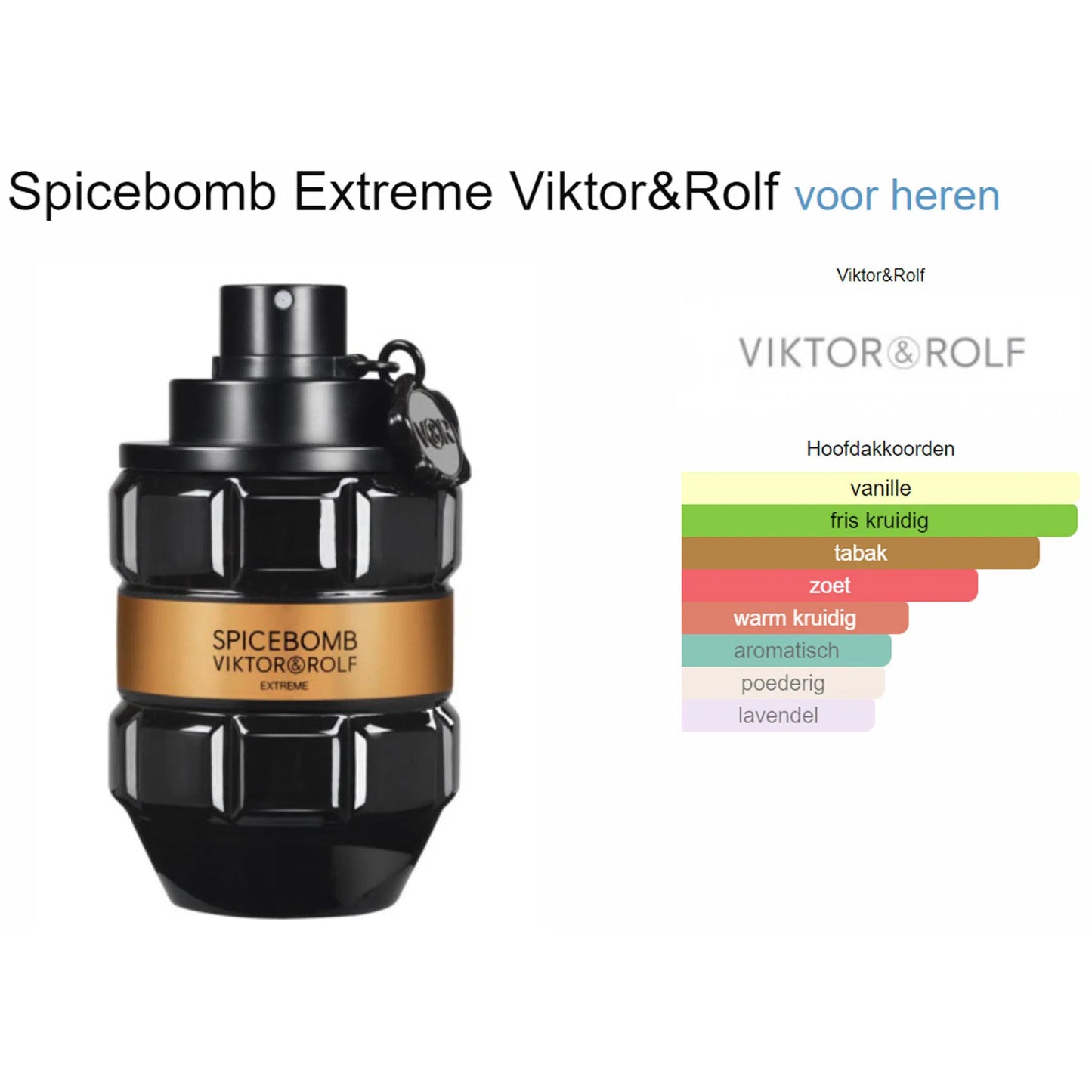 Fragrantica Parfum Tester Viktor & Rolf Viktor & Rolf Spicebomb Extreme Eau de Parfum voor Heren Eau de Parfum | Parfumstaaltjes