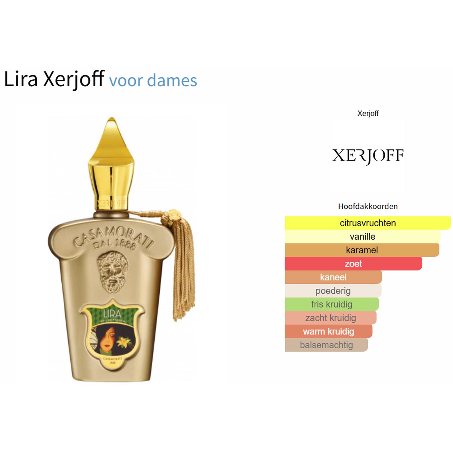 Fragrantica Parfum Tester Xerjoff Casamoratti Lira Eau de Parfum voor Dames Eau de Parfum | Parfumstaaltjes