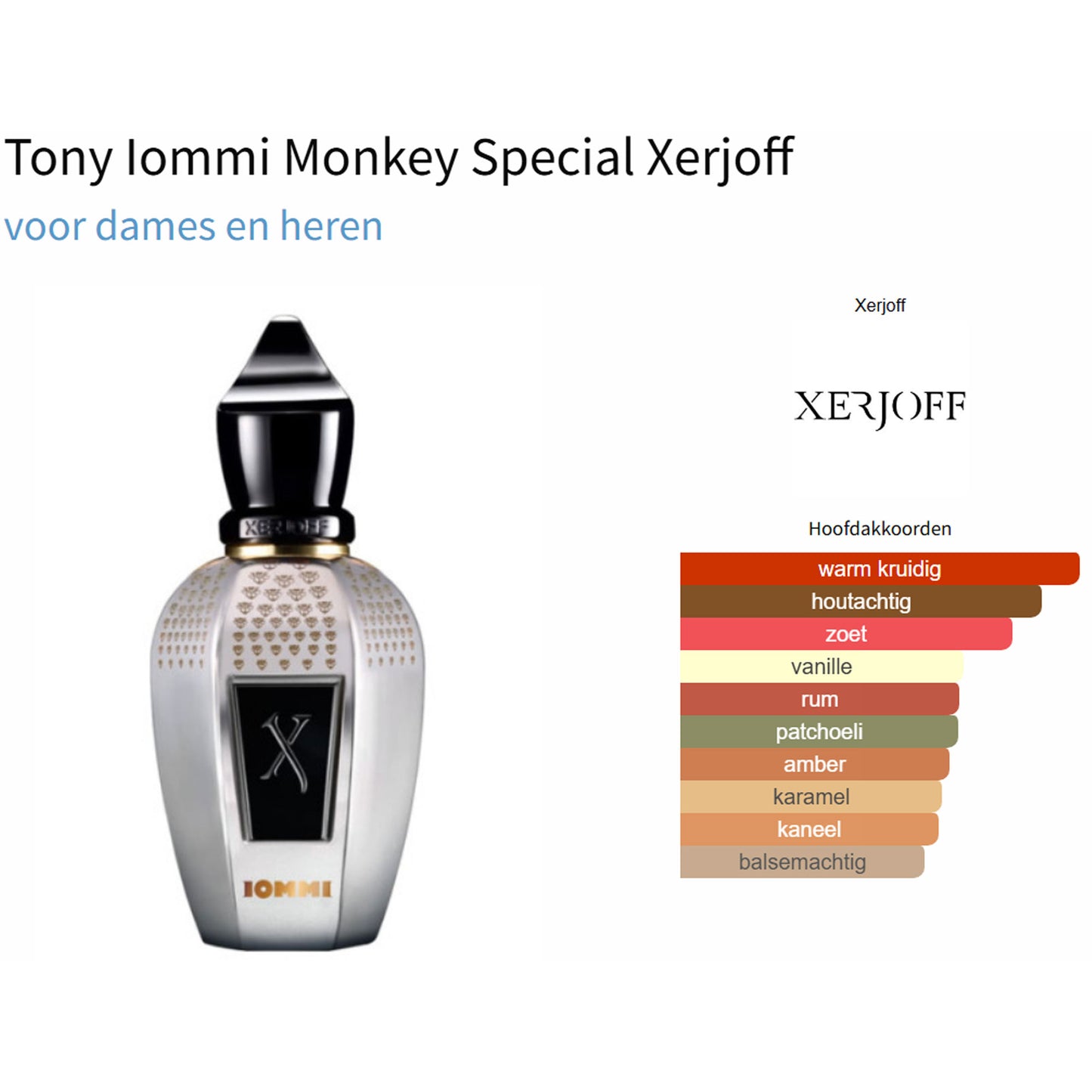 Fragrantica Parfum Tester Xerjoff Xerjoff Tony Iommi Monkey Special Parfum voor Dames en Heren Parfum | Parfumstaaltjes