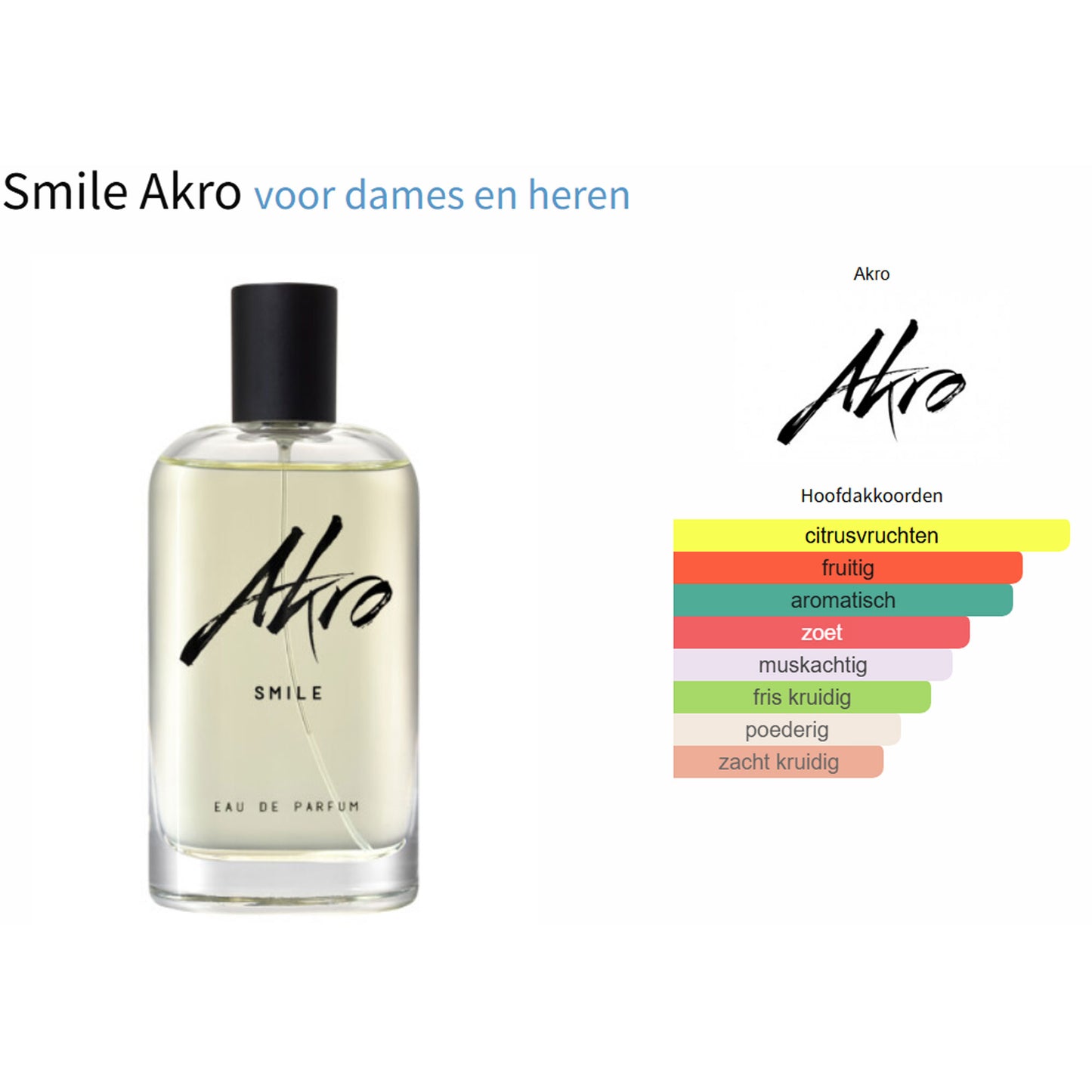 Akro Smile (Edp) voor Dames en Heren