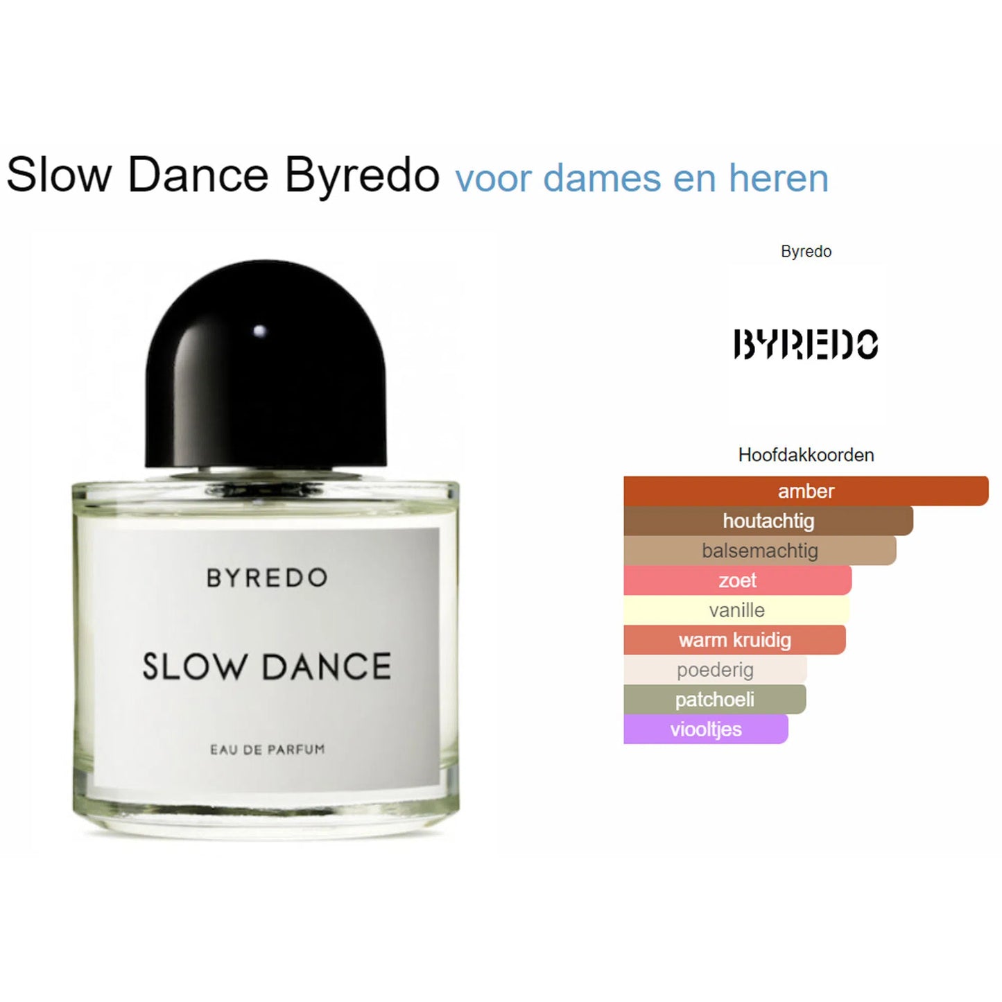 Fragrantica Parfum Tester Byredo Byredo Ep Slow Dance Eau de Parfum voor Dames en Heren Eau de Parfum | Parfumstaaltjes