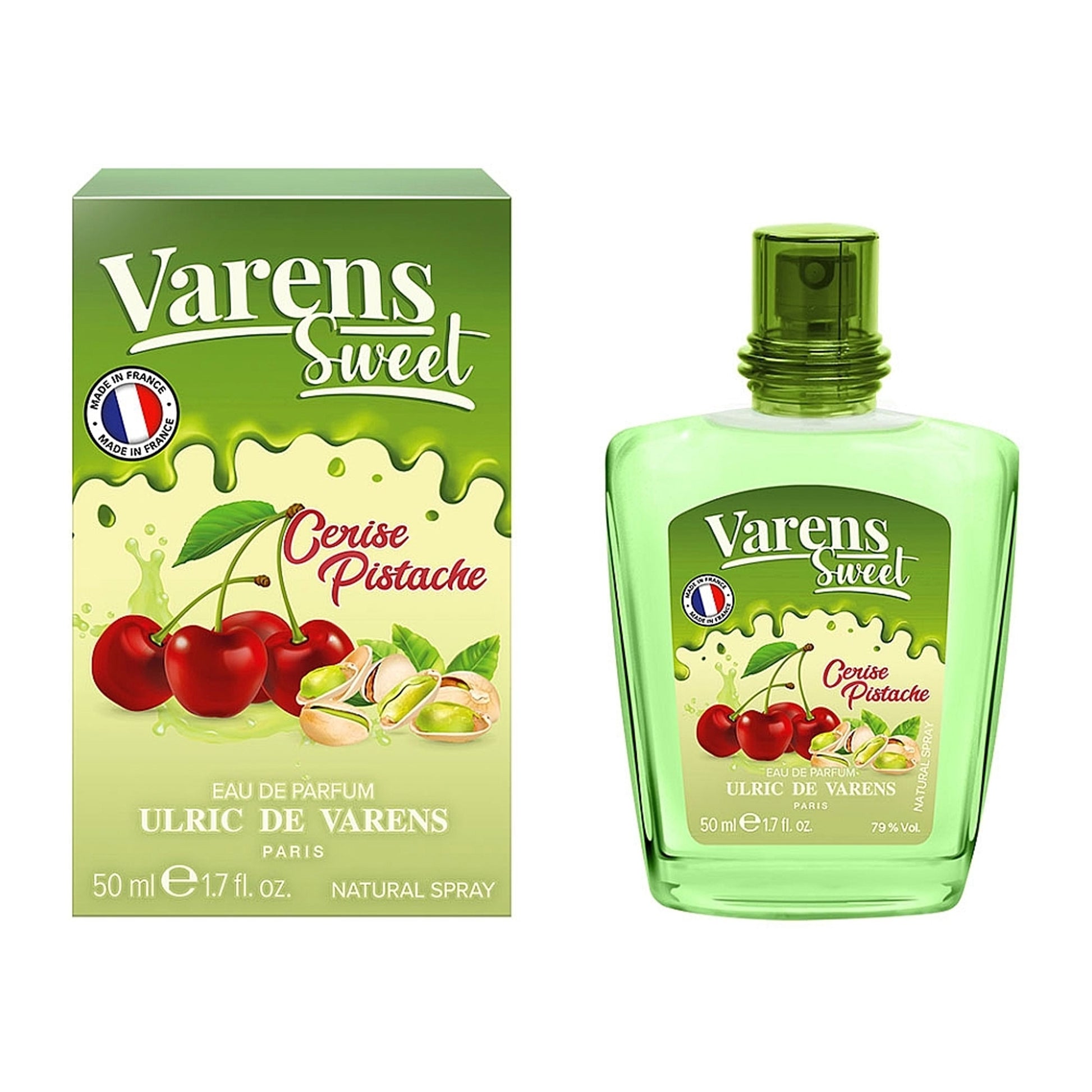 Parfum Staaltje Fles en Doos Ulric de Varens Ulric de Varens Varens Sweet Cerise Pistache Eau de Parfum voor Dames Eau de Parfum | Parfumstaaltjes