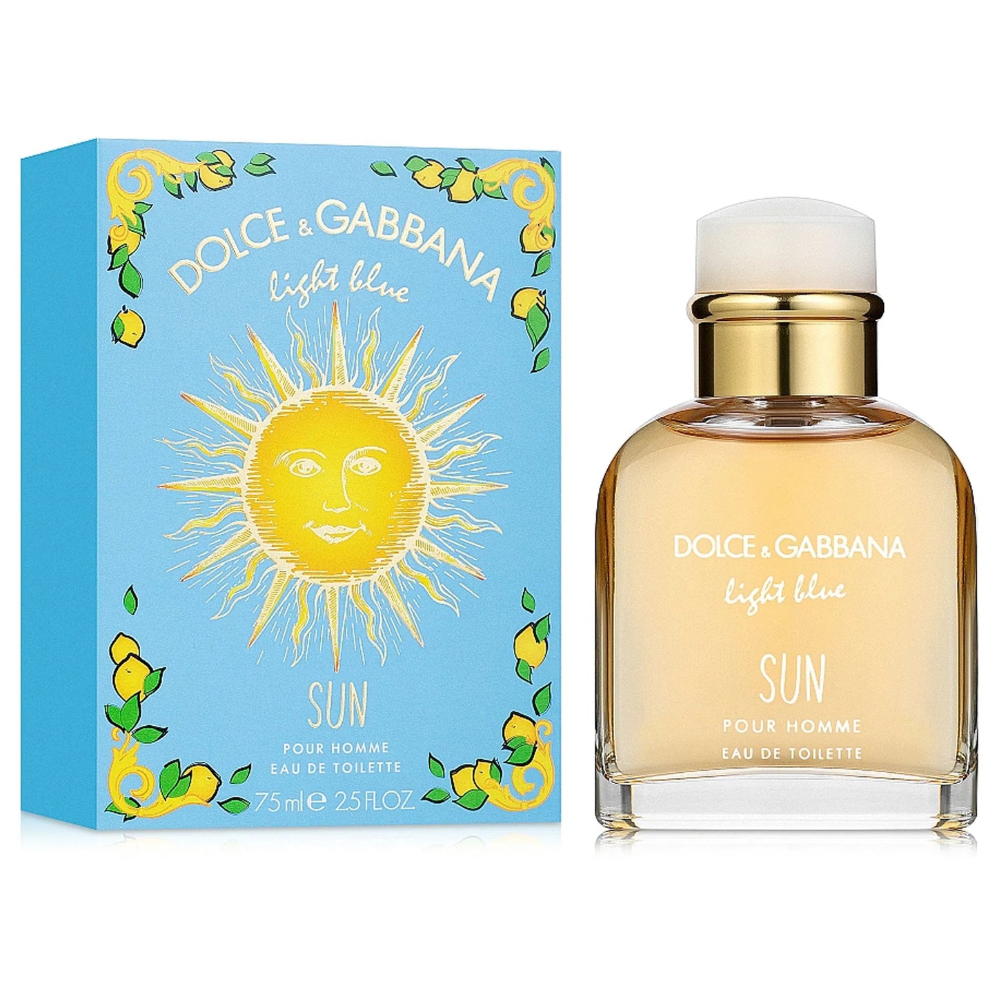 Parfum Staaltje Fles en Doos Dolce & Gabbana Dolce&Gabbana Light Blue Sun Pour Homme Eau de Toilette voor Heren Eau de Toilette | Parfumstaaltjes