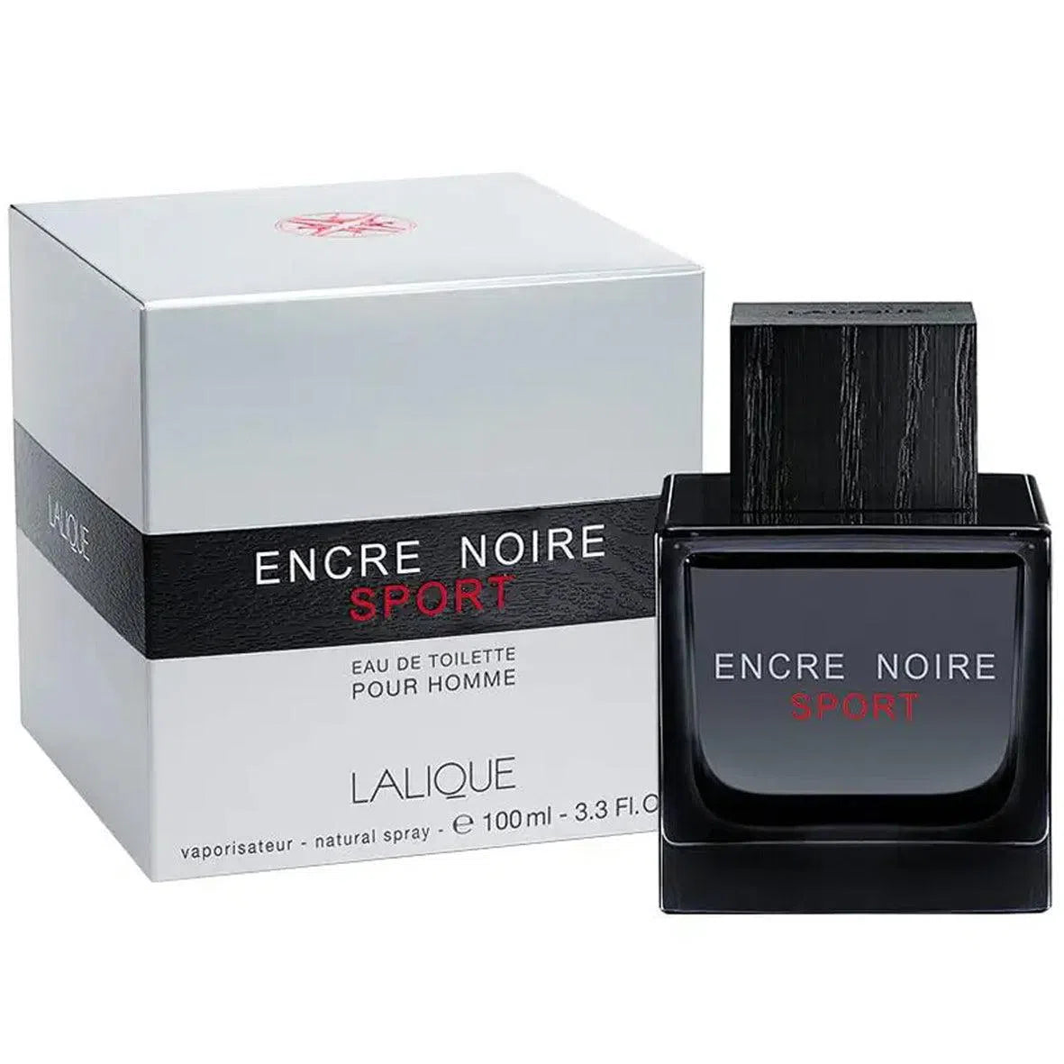 Parfum Staaltje Fles en Doos Lalique Lalique Encre Noire Sport Eau de Toilette voor Heren Eau de Toilette | Parfumstaaltjes