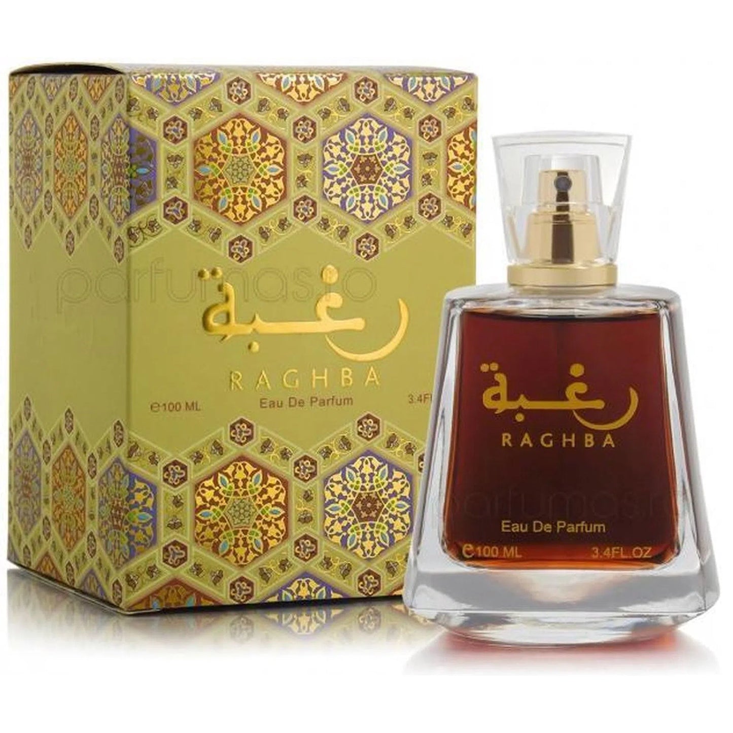 Parfum Staaltje Fles en Doos Lattafa Lattafa Raghba Eau de Parfum voor Dames en Heren Eau de Parfum | Parfumstaaltjes