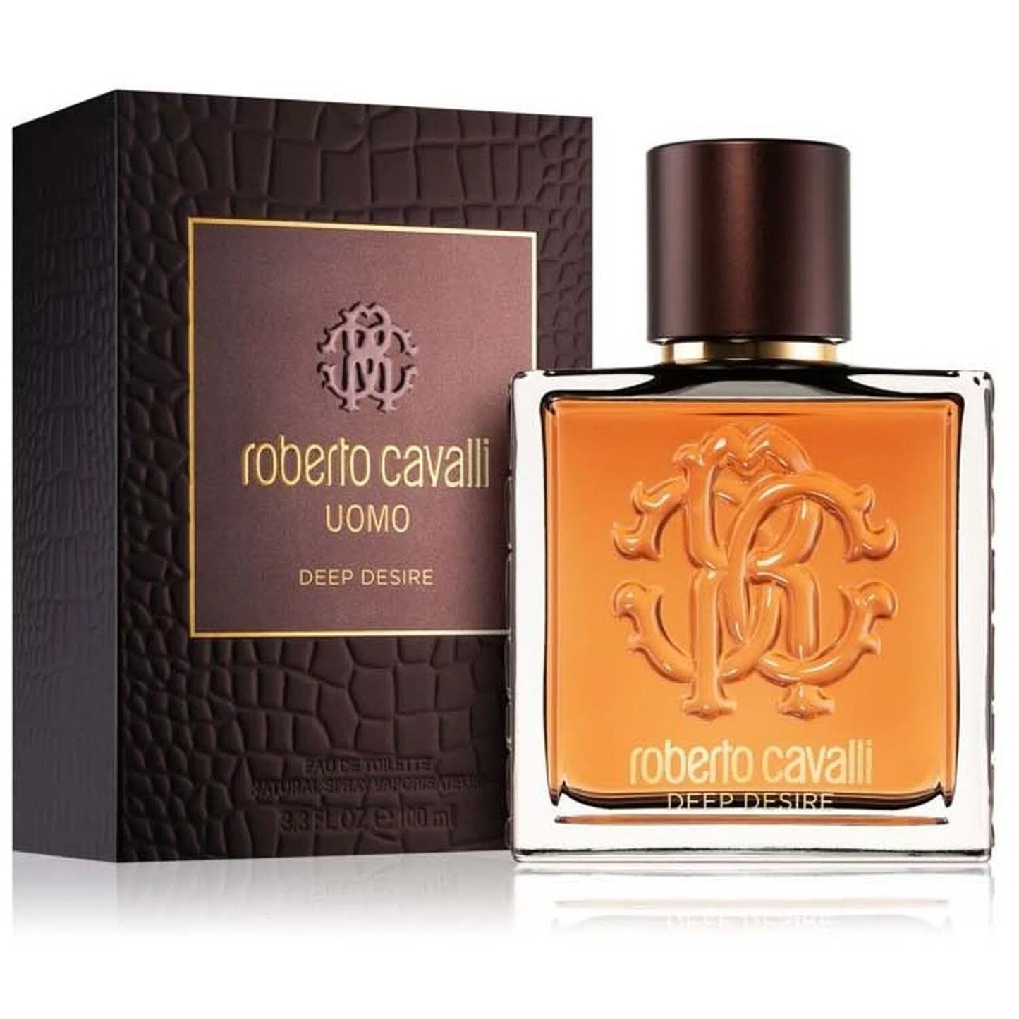 Parfum Staaltje Fles en Doos Roberto Cavalli Roberto Cavalli Uomo Deep Desire Eau de Toilette voor Heren Eau de Toilette | Parfumstaaltjes