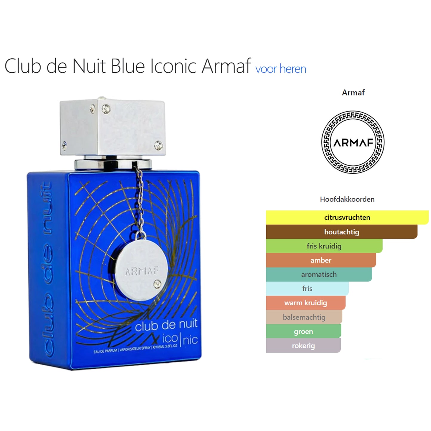 Armaf Club De Nuit Blue Iconic Eau de Parfum voor Dames en Heren