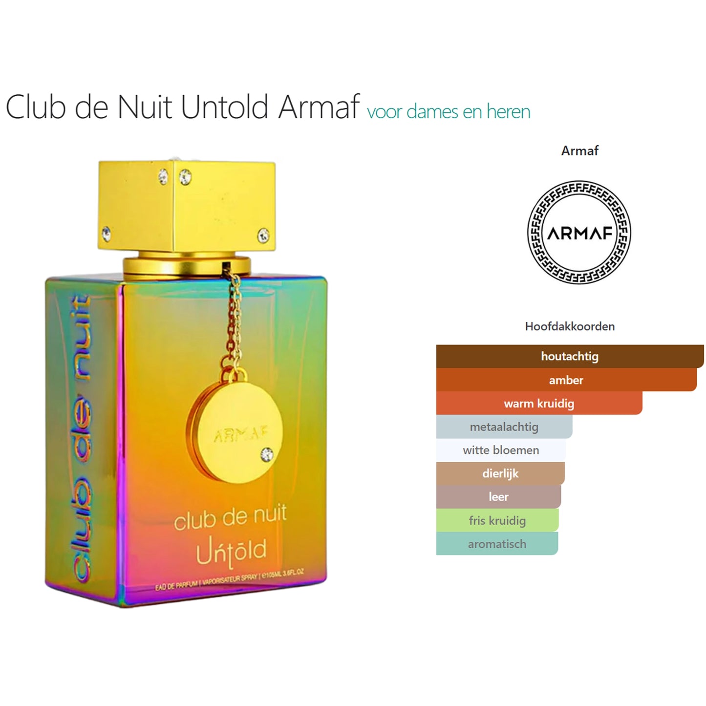Armaf Club De Nuit Untold Eau de Parfum voor Dames en Heren