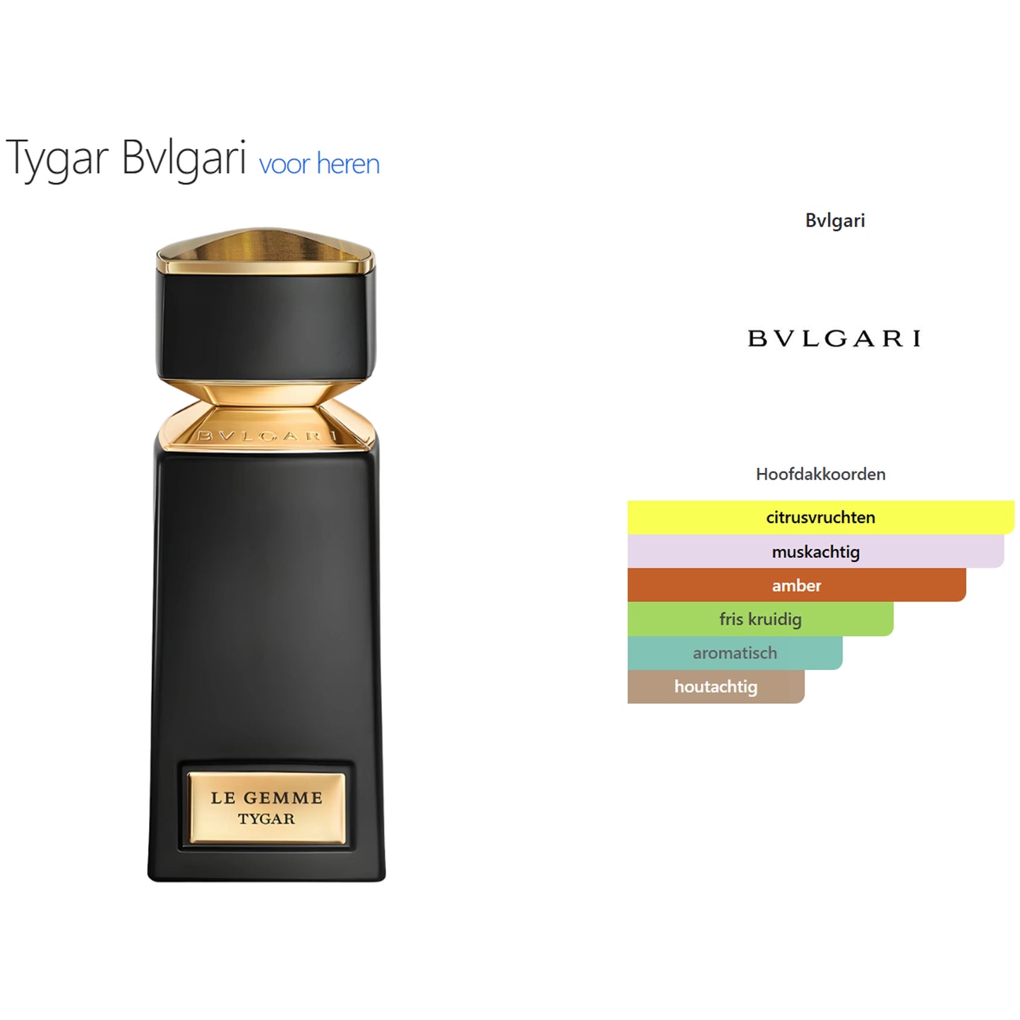 Bvlgari Le Gemme Tygar Eau de Parfum voor Heren