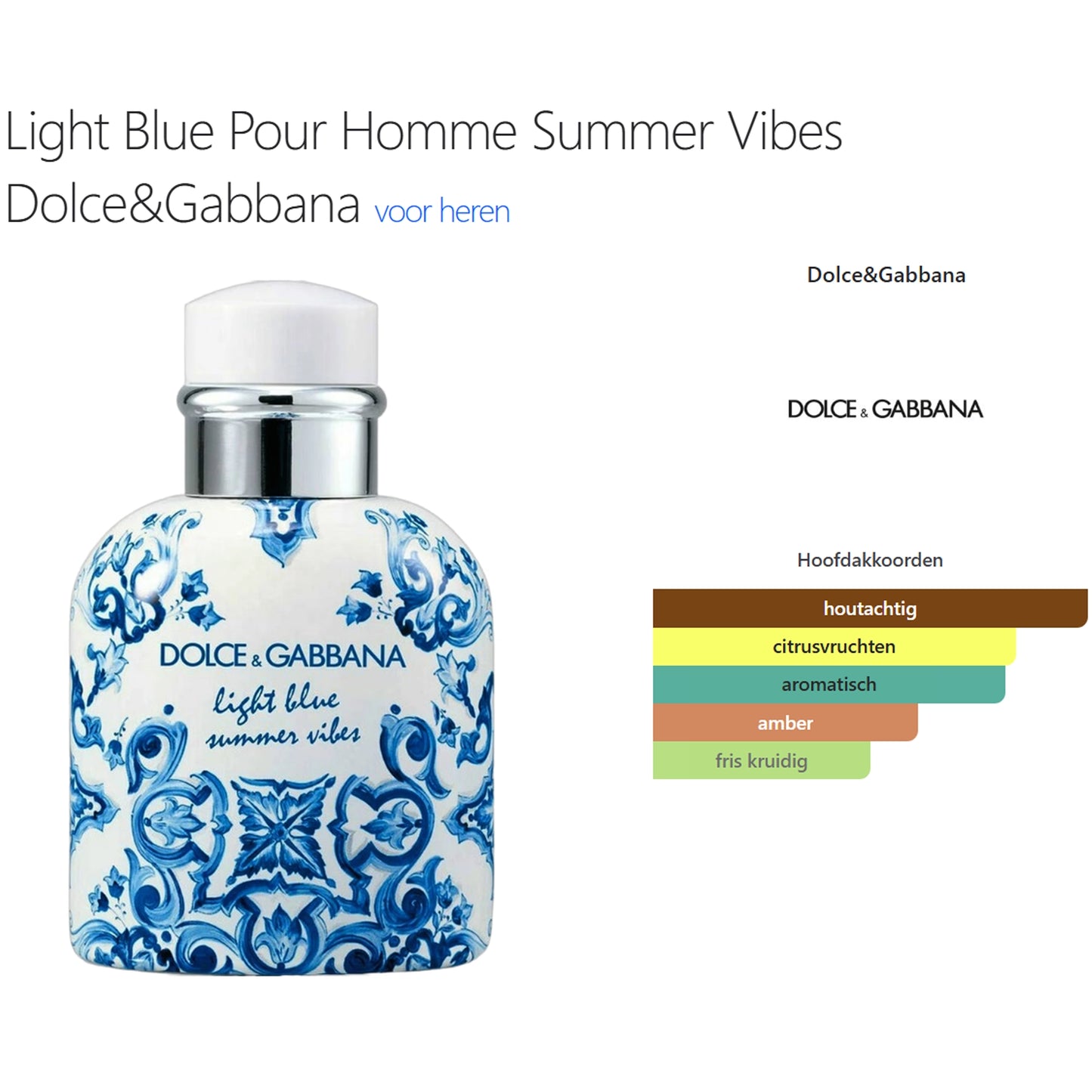 Dolce&Gabbana Light Blue Summer Vibes Pour Homme Eau de Toilette voor Heren