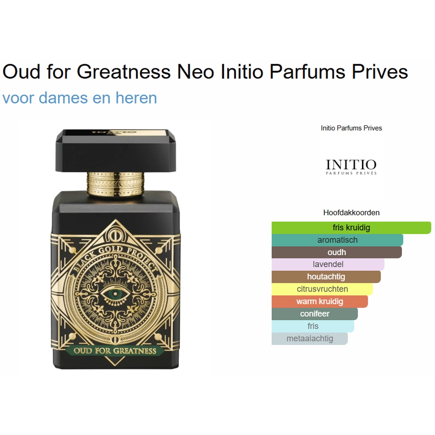 Initio Parfums Prives Oud for Greatness Neo Eau de Parfum voor Dames en Heren