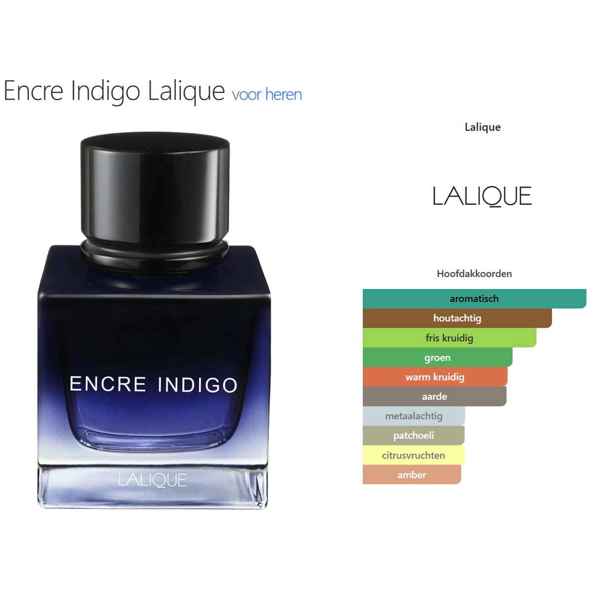 Lalique Encre Noire Indigo Eau de Parfum voor Heren