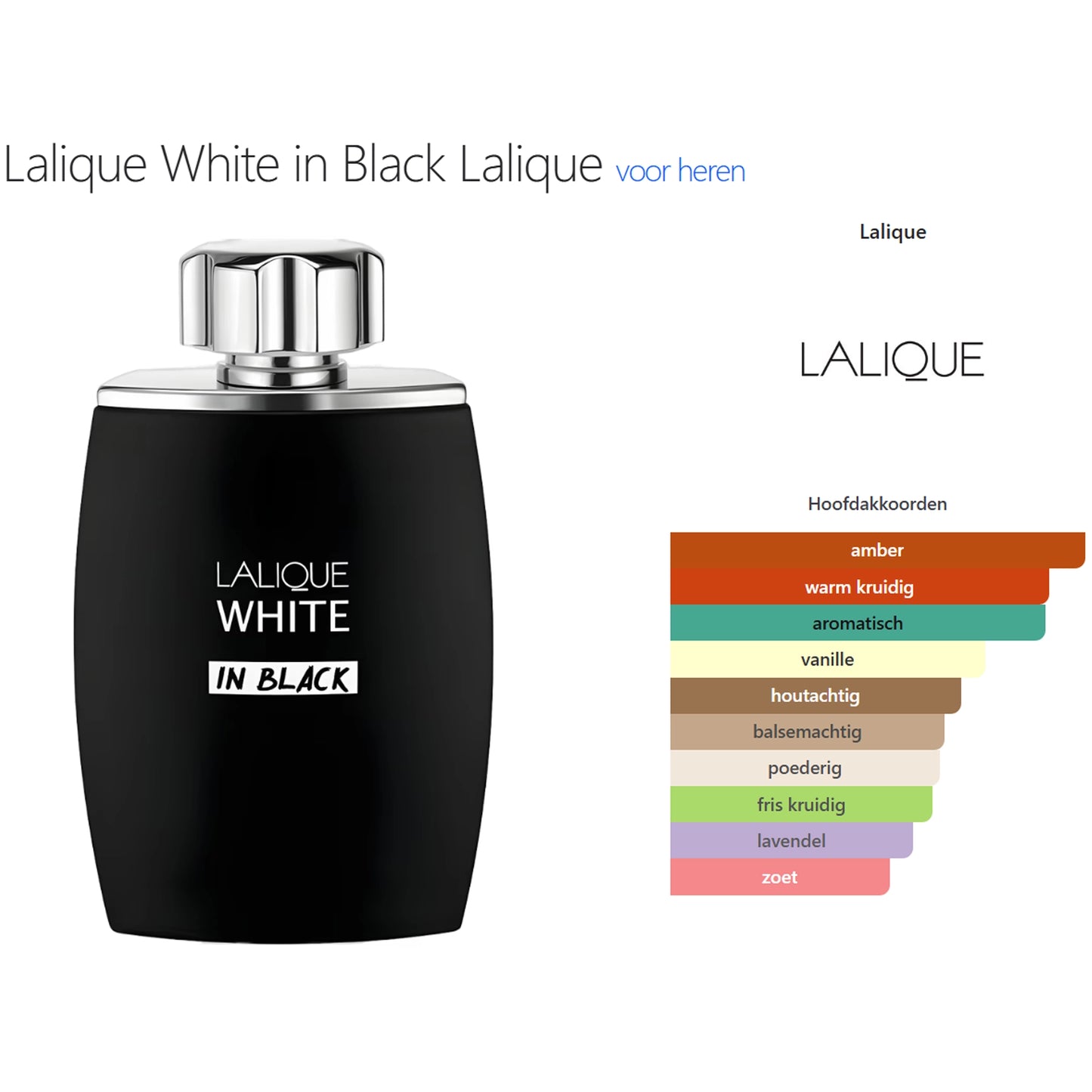 Lalique White in Black Eau de Toilette voor Heren