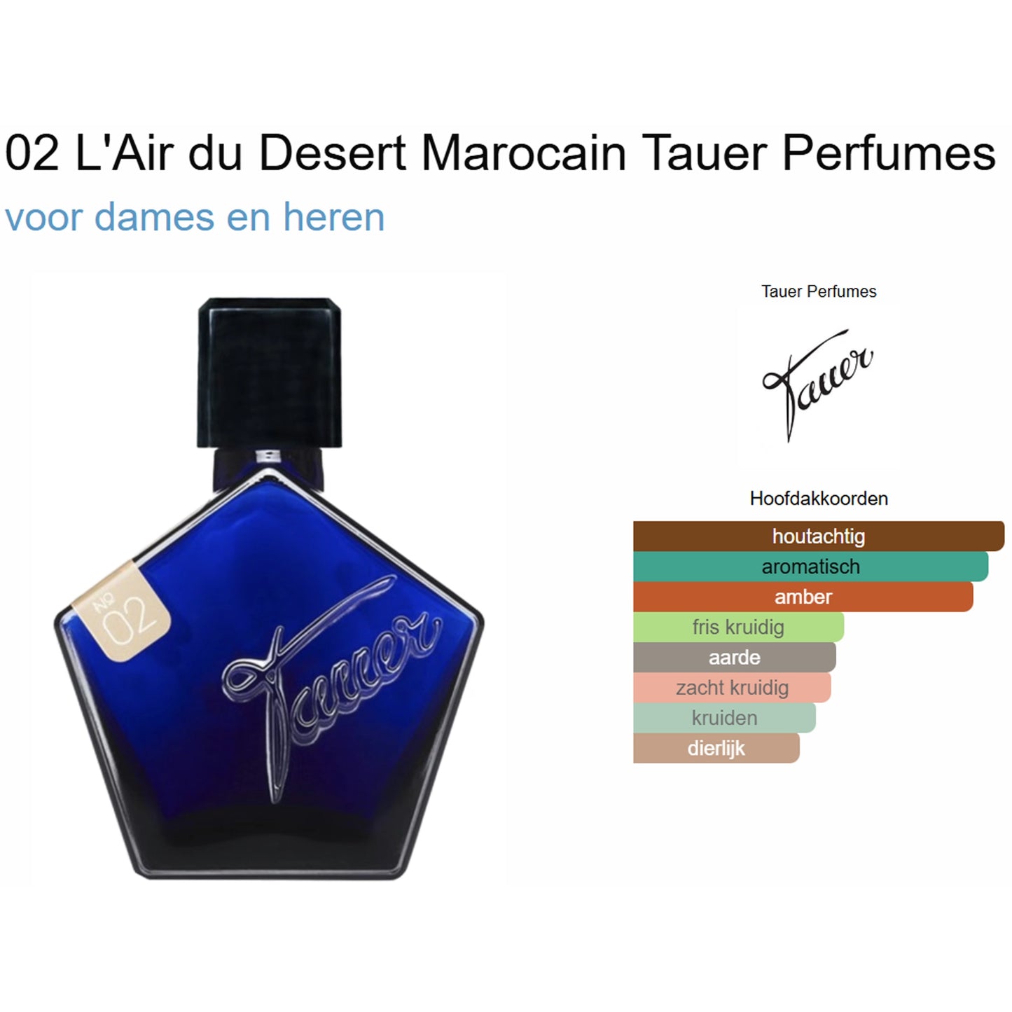 Tauer 02 L'Air du Desert Marocain Eau de Toilette Intense voor Dames en Heren