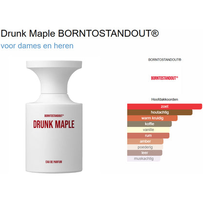 BORNTOSTANDOUT® Drunk Maple Eau de Parfum voor Dames en Heren