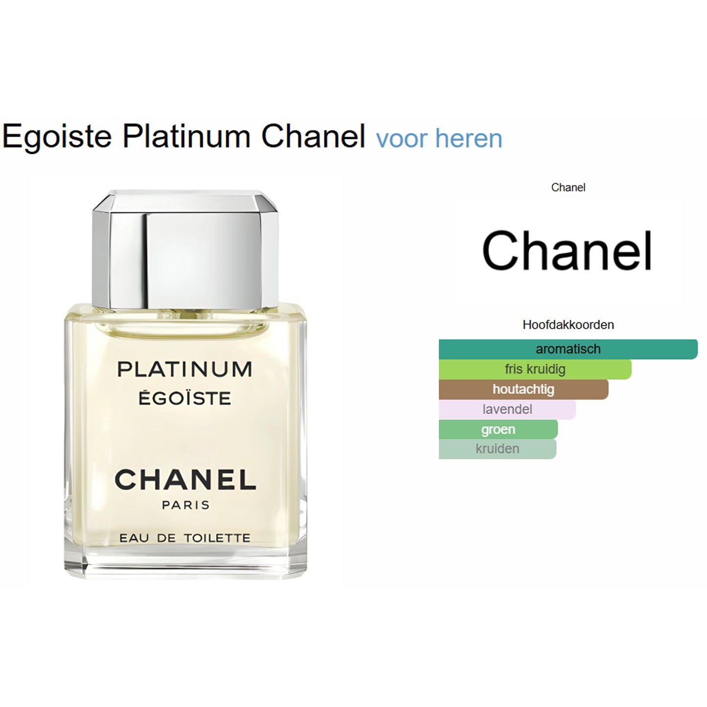 Chanel Platinum Egoiste Eau de Toilette voor Heren