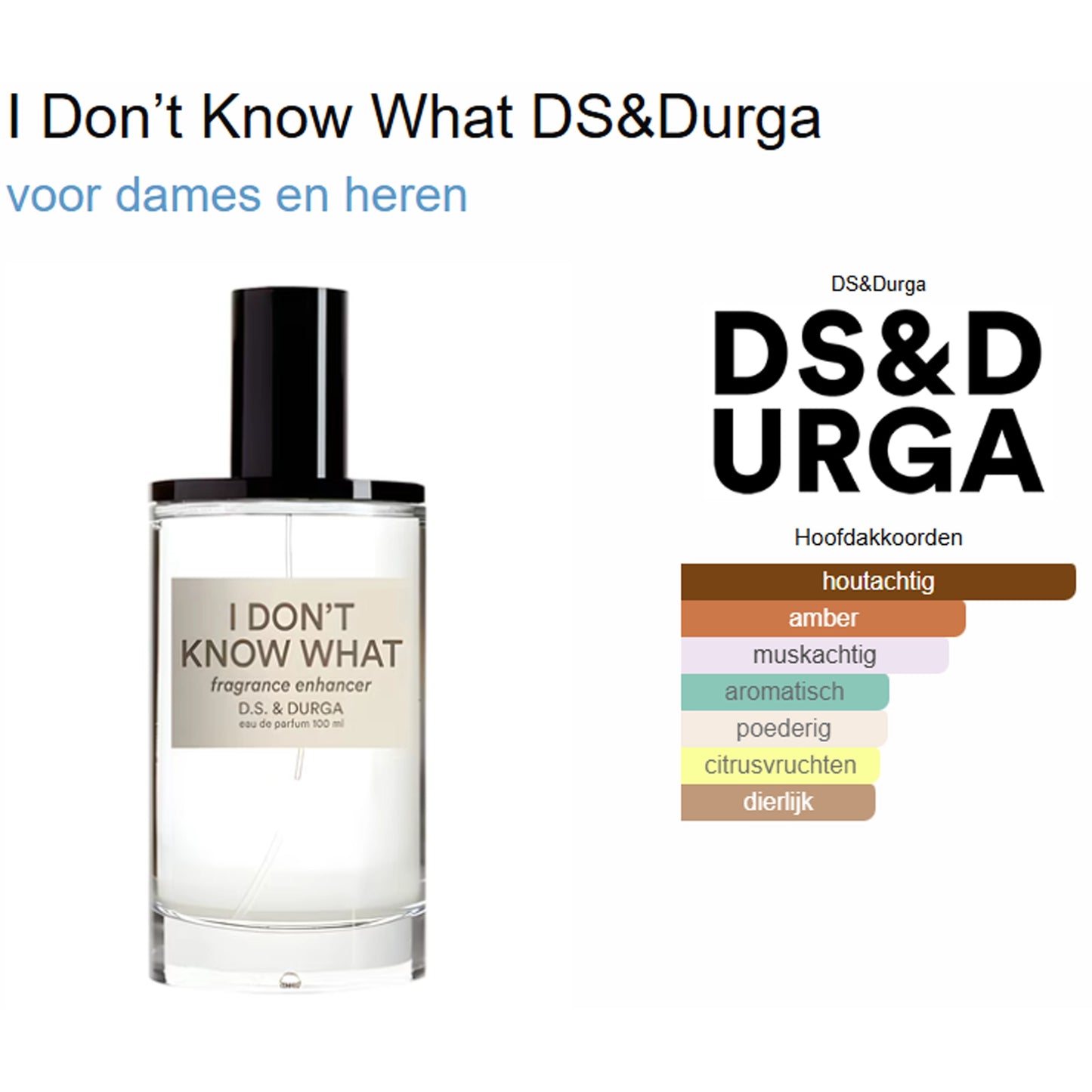 DS&Durga I Don't Know What Eau de Parfum voor Dames en Heren