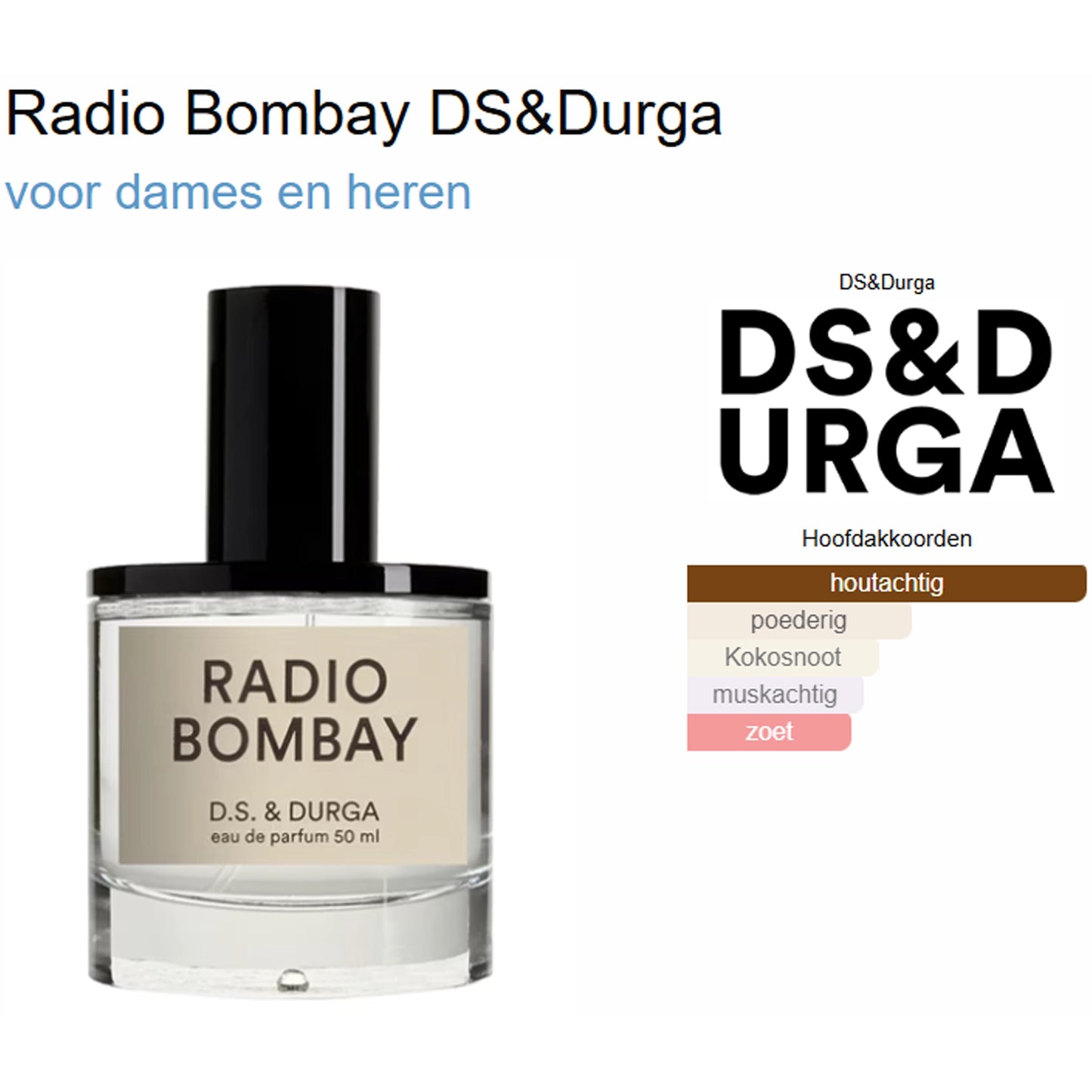 DS&Durga Radio Bombay Eau de Parfum voor Dames en Heren