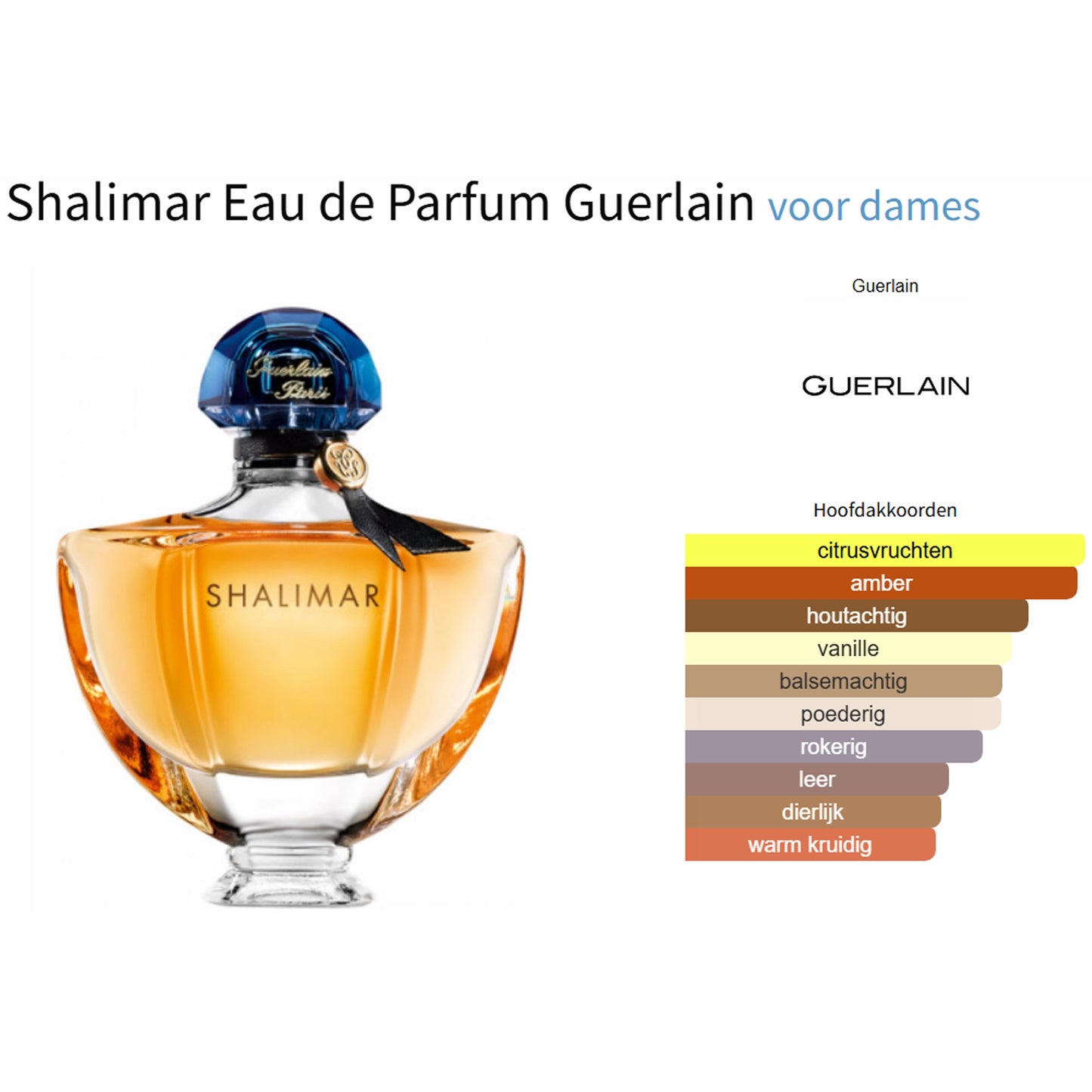 Eau de Parfum Shalimar de Guerlain pour Femme