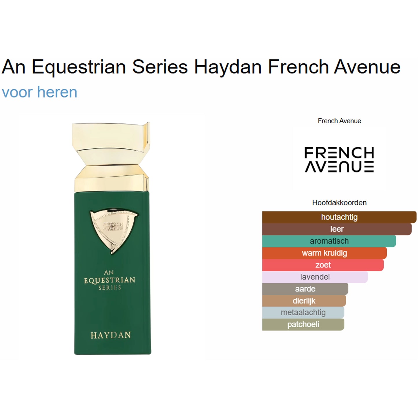 French Avenue An Equestrian Series Haydan Eau de Parfum voor Heren