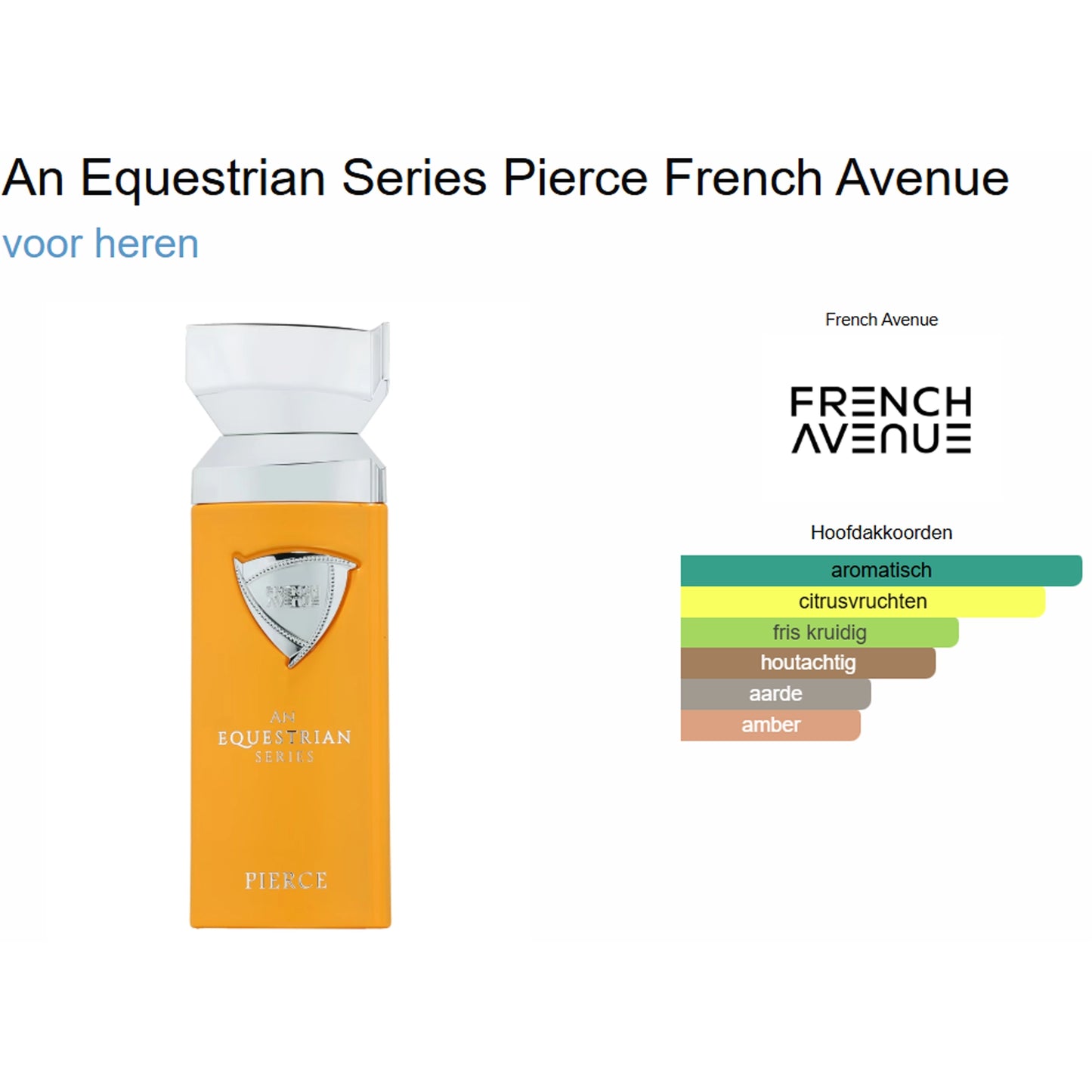 French Avenue An Equestrian Series Pierce Eau de Parfum voor Heren