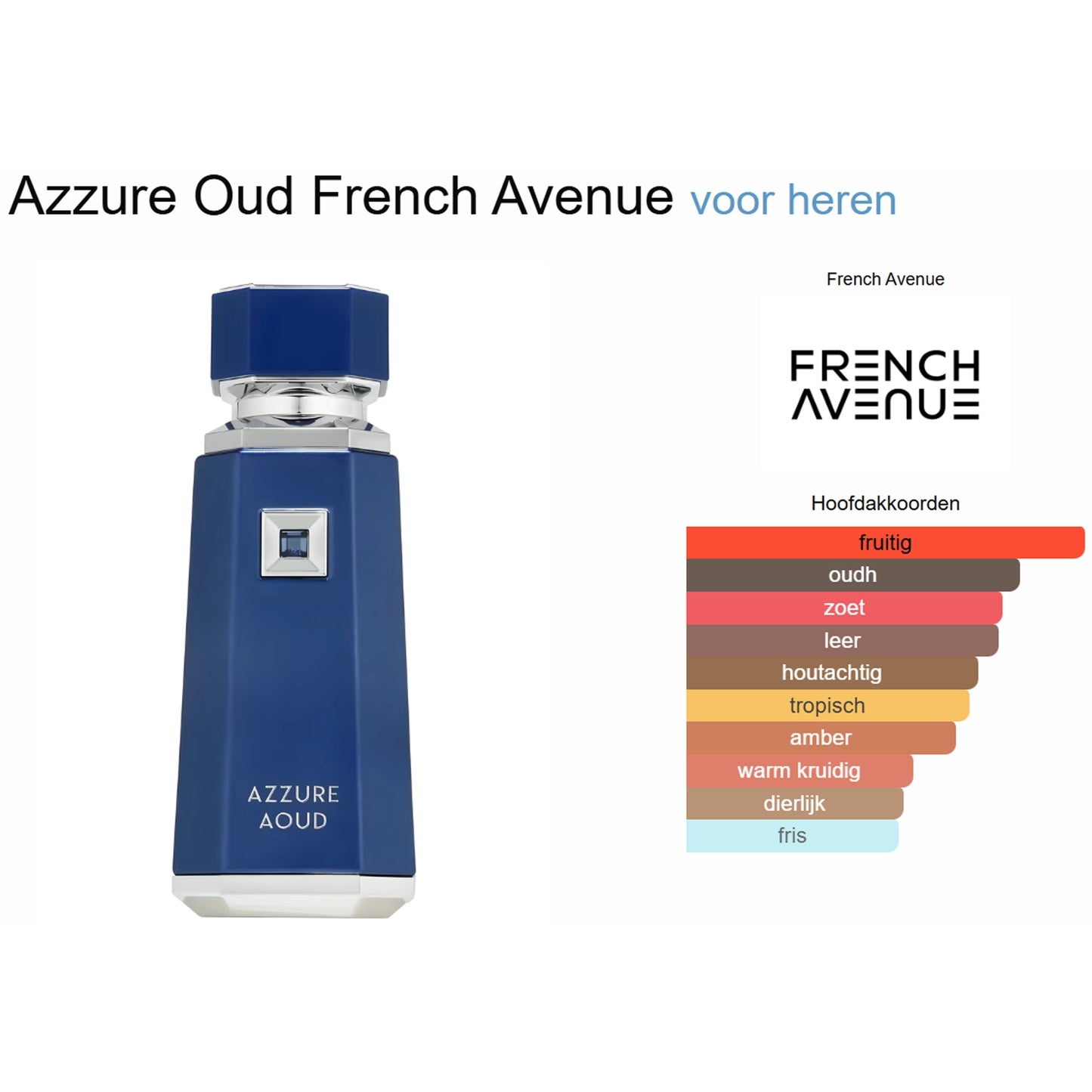 French Avenue Azzure Oud Eau de Parfum for Men 