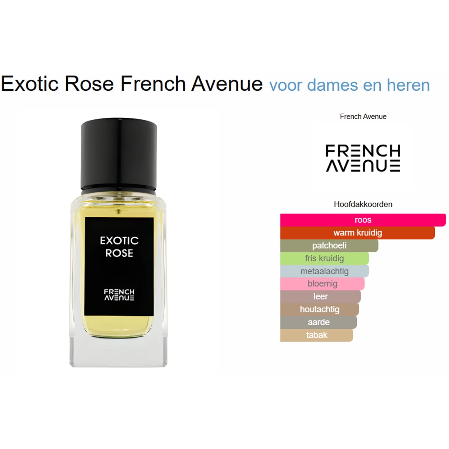 French Avenue Exotic Rose Eau de Parfum voor Dames en Heren