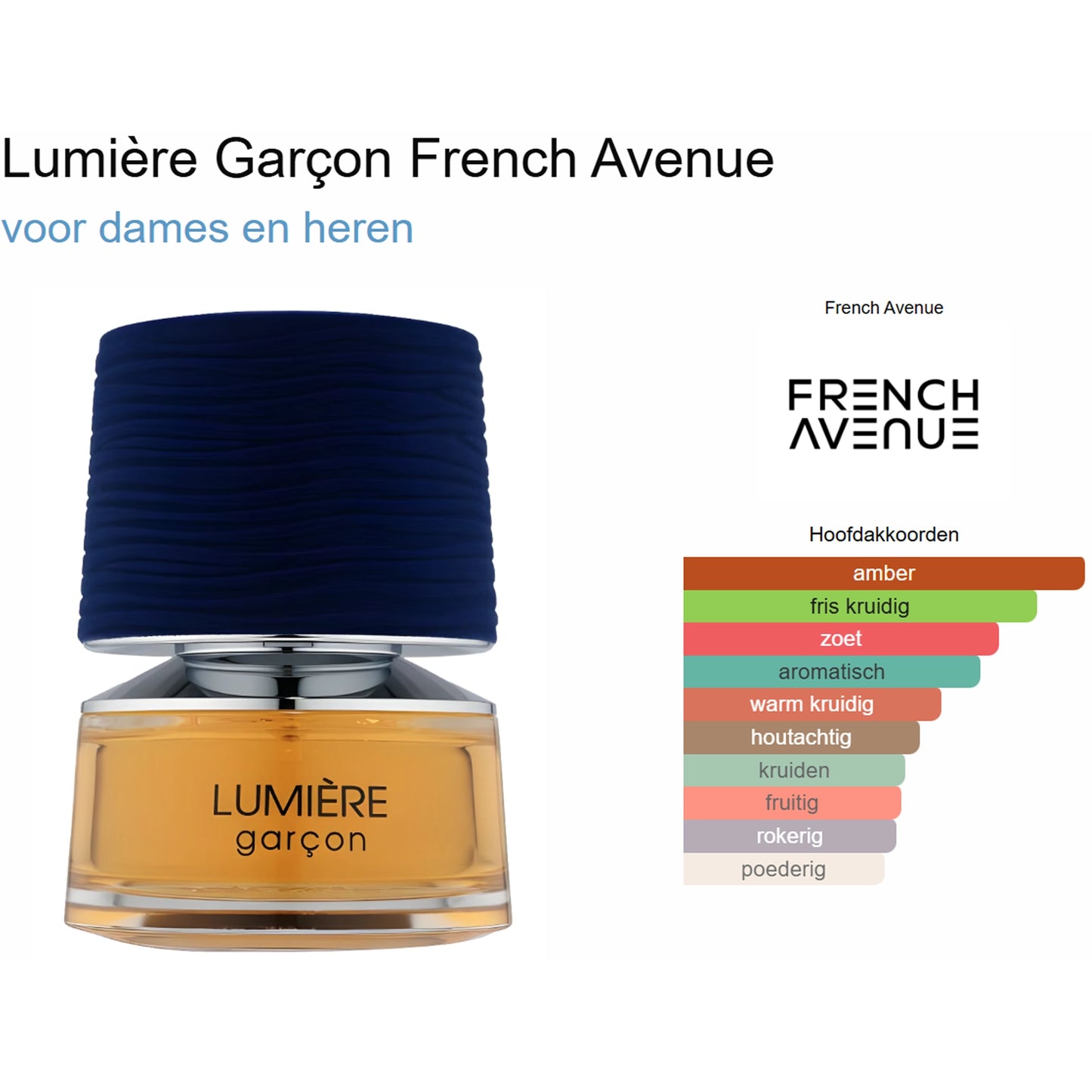 French Avenue Lumière Garçon Eau de Parfum voor Dames en Heren