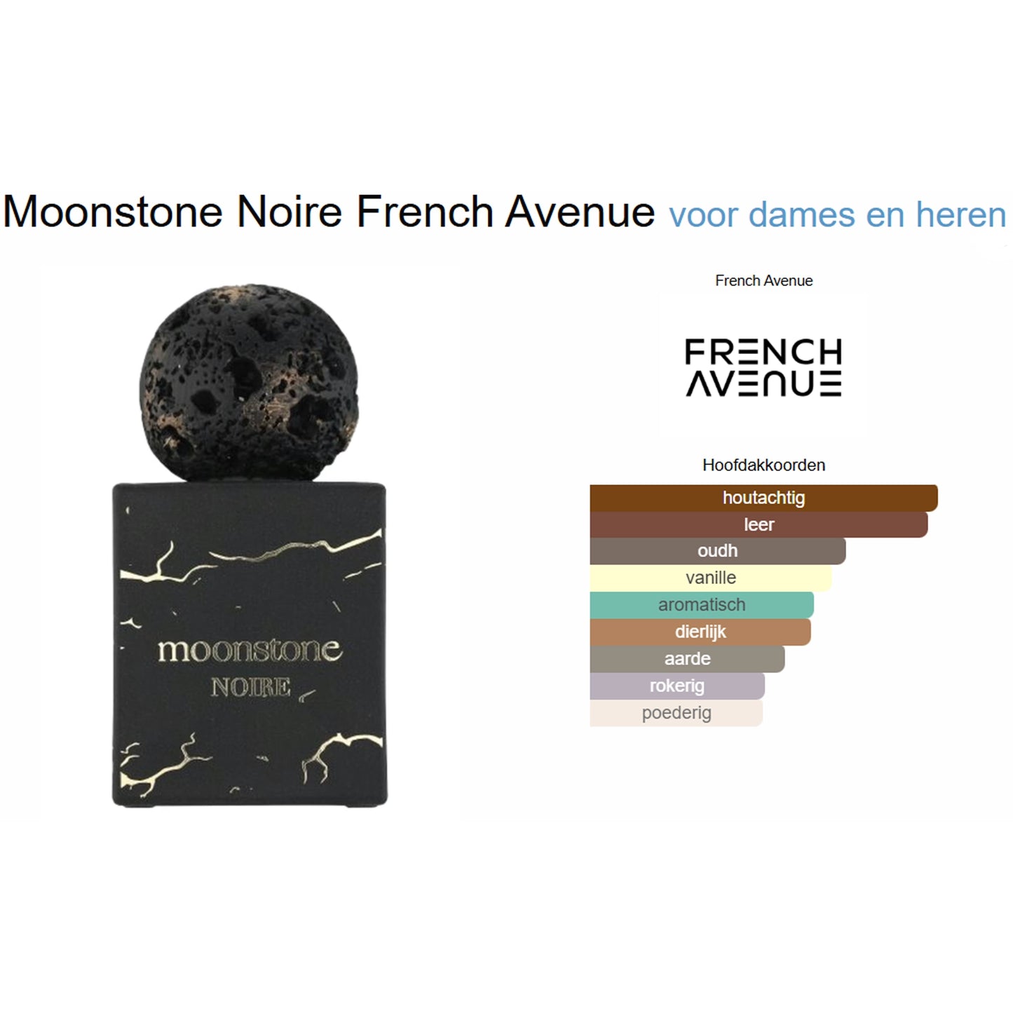 French Avenue Moonstone Noire Eau de Parfum voor Dames en Heren