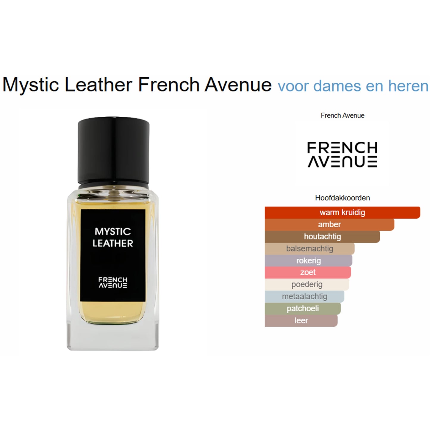 French Avenue Mystic Leather Eau de Parfum voor Dames en Heren