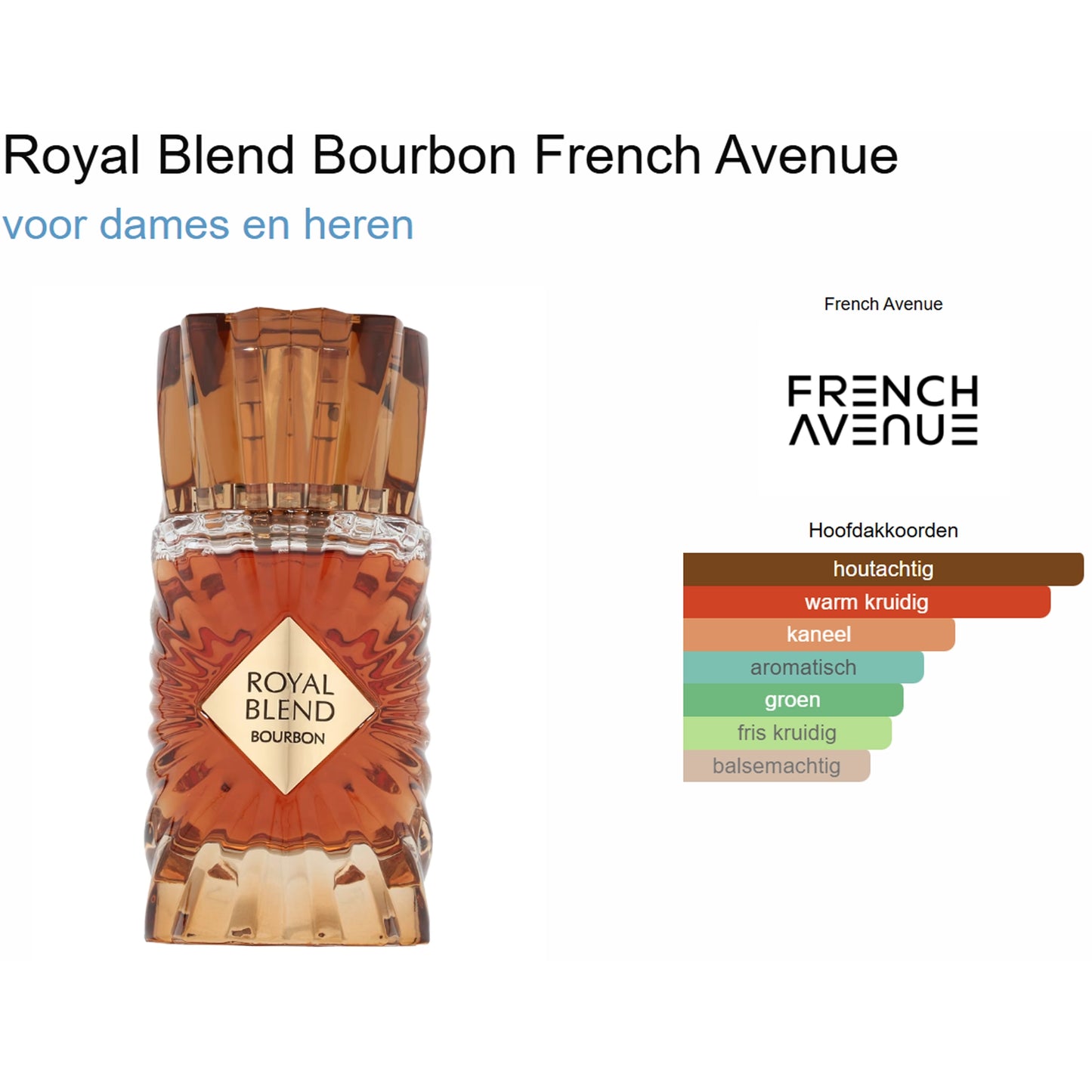 French Avenue Royal Blend Bourbon Extrait de Parfum voor Dames en Heren