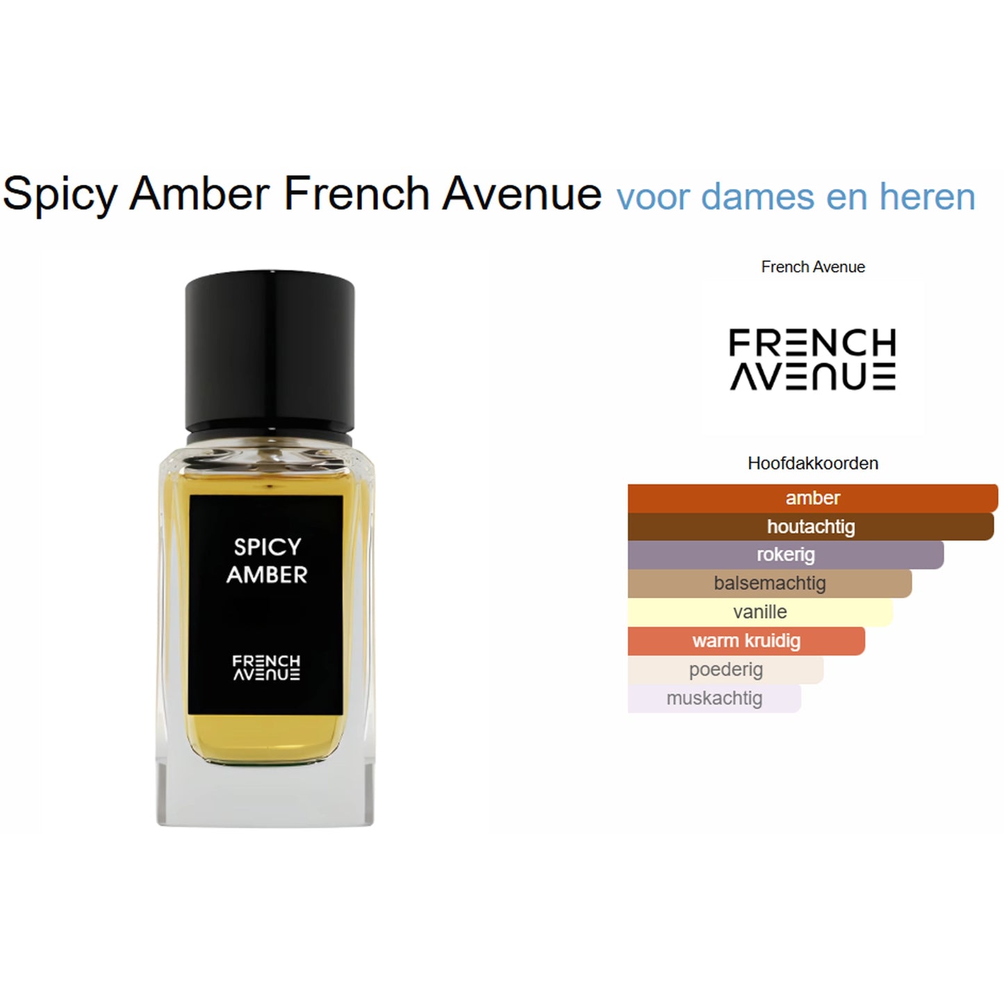 French Avenue Spicy Amber Eau de Parfum voor Dames en Heren
