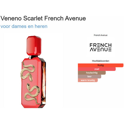 French Avenue Veneno Scarlet Eau de Parfum voor Dames en Heren