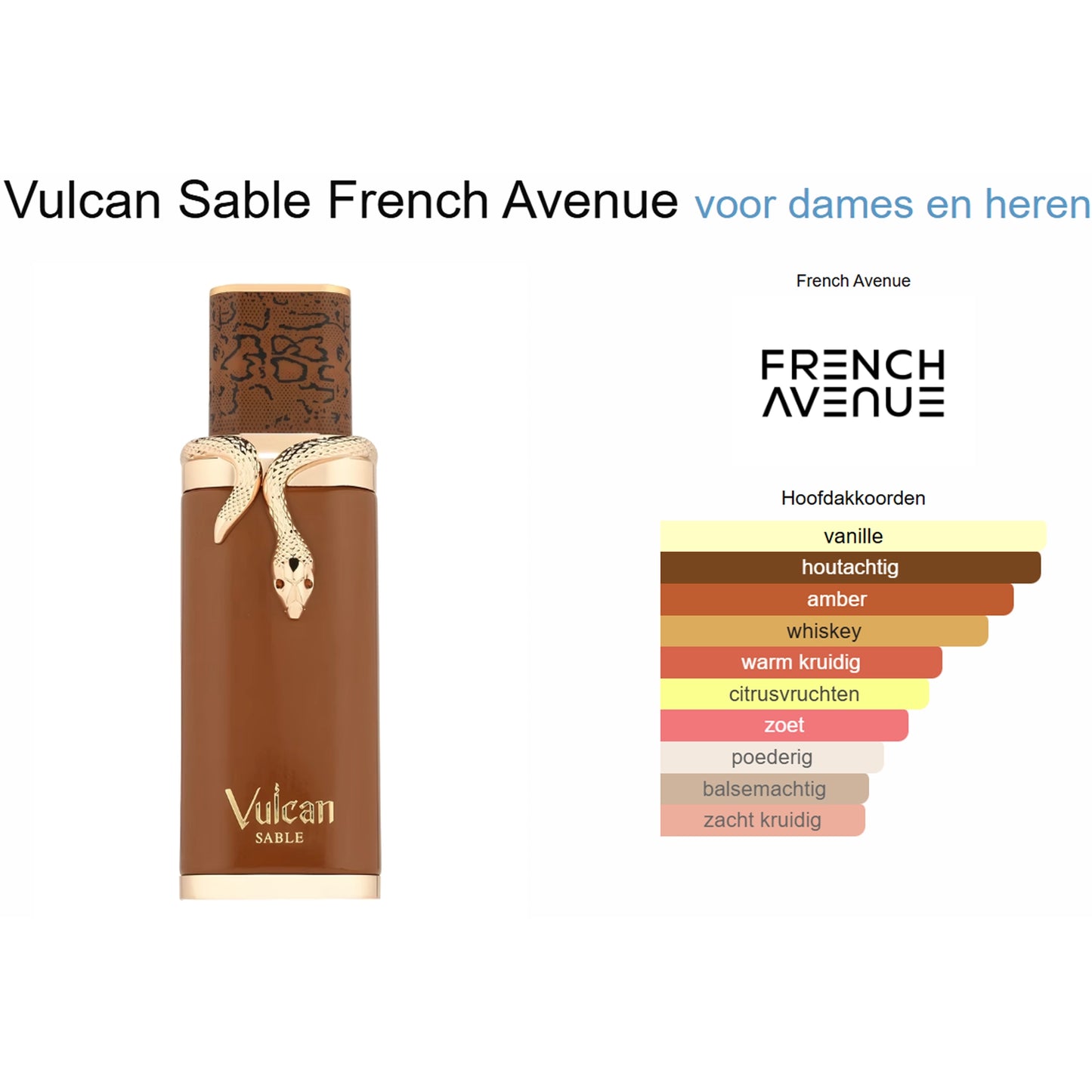 French Avenue Vulcan Sable Eau de Parfum voor Dames en Heren