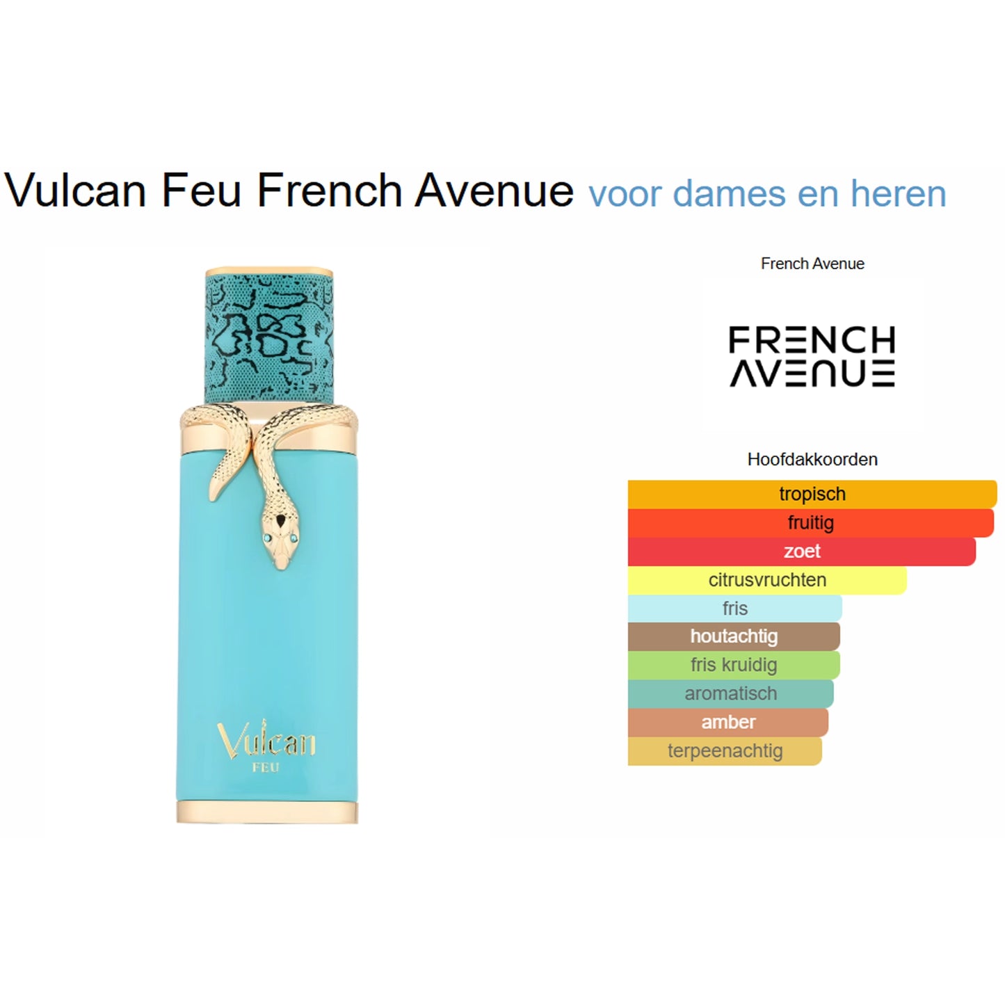 French Avenue Vulcan Feu Eau de Parfum voor Dames en Heren
