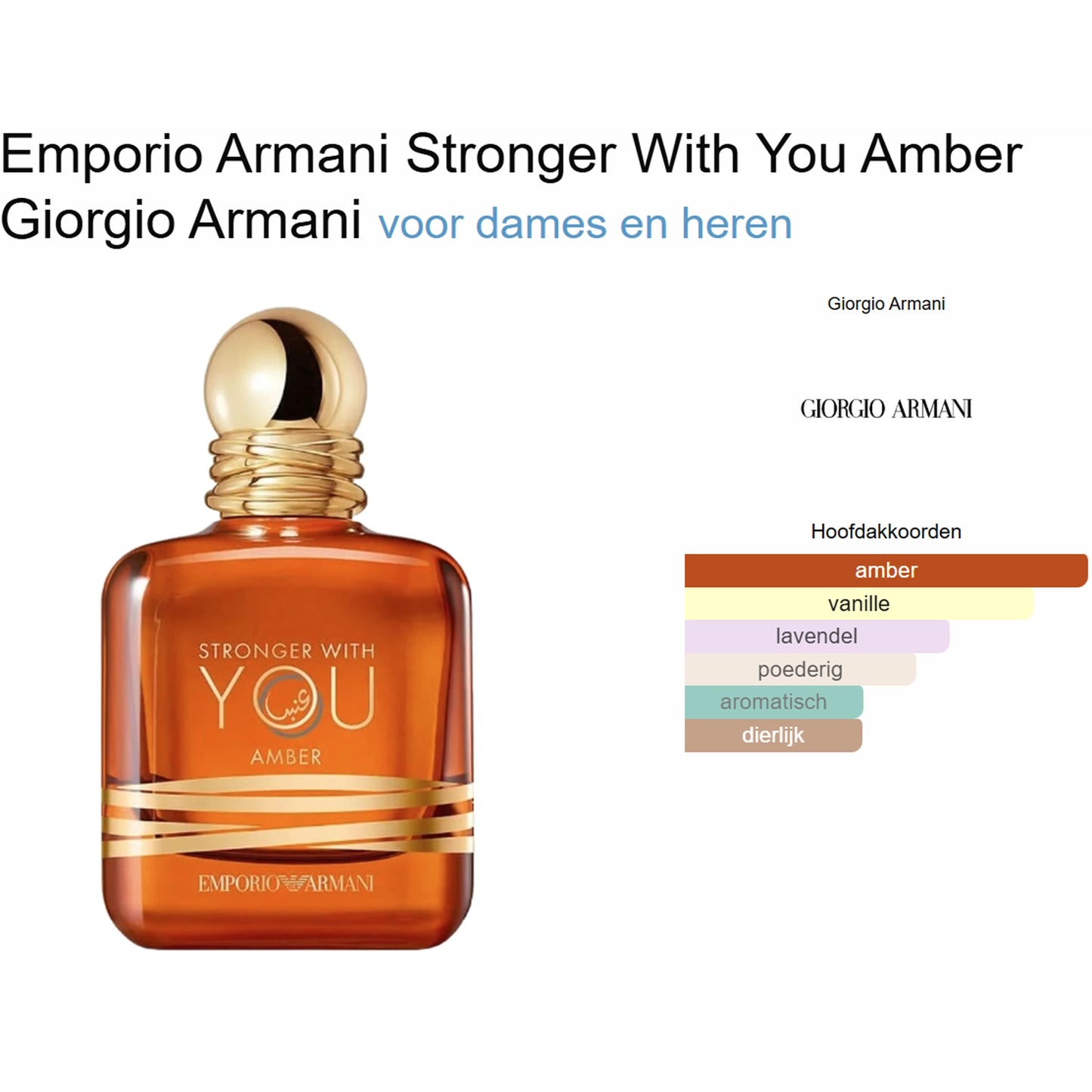 Giorgio Armani Stronger With You Amber Eau de Parfum for Men