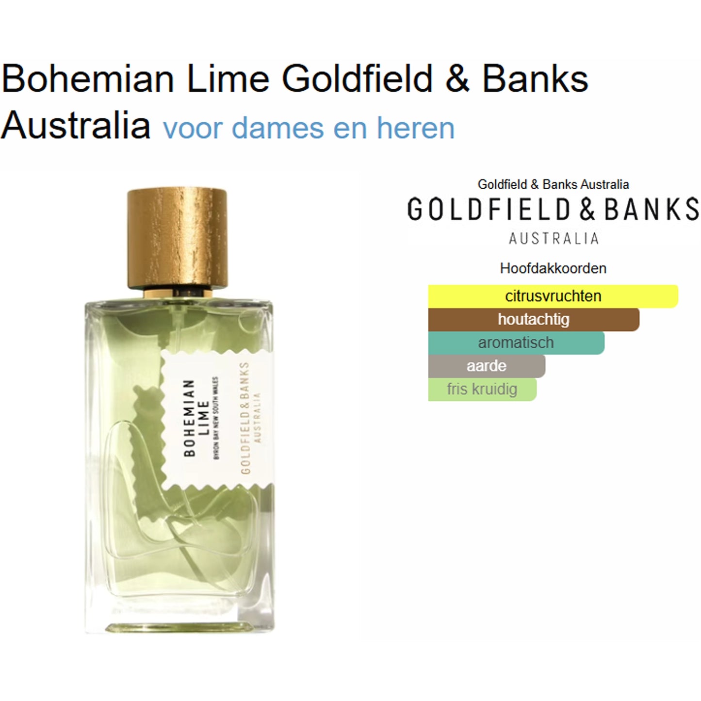Goldfield And Banks Bohemian Lime Eau de Parfum voor Dames en Heren