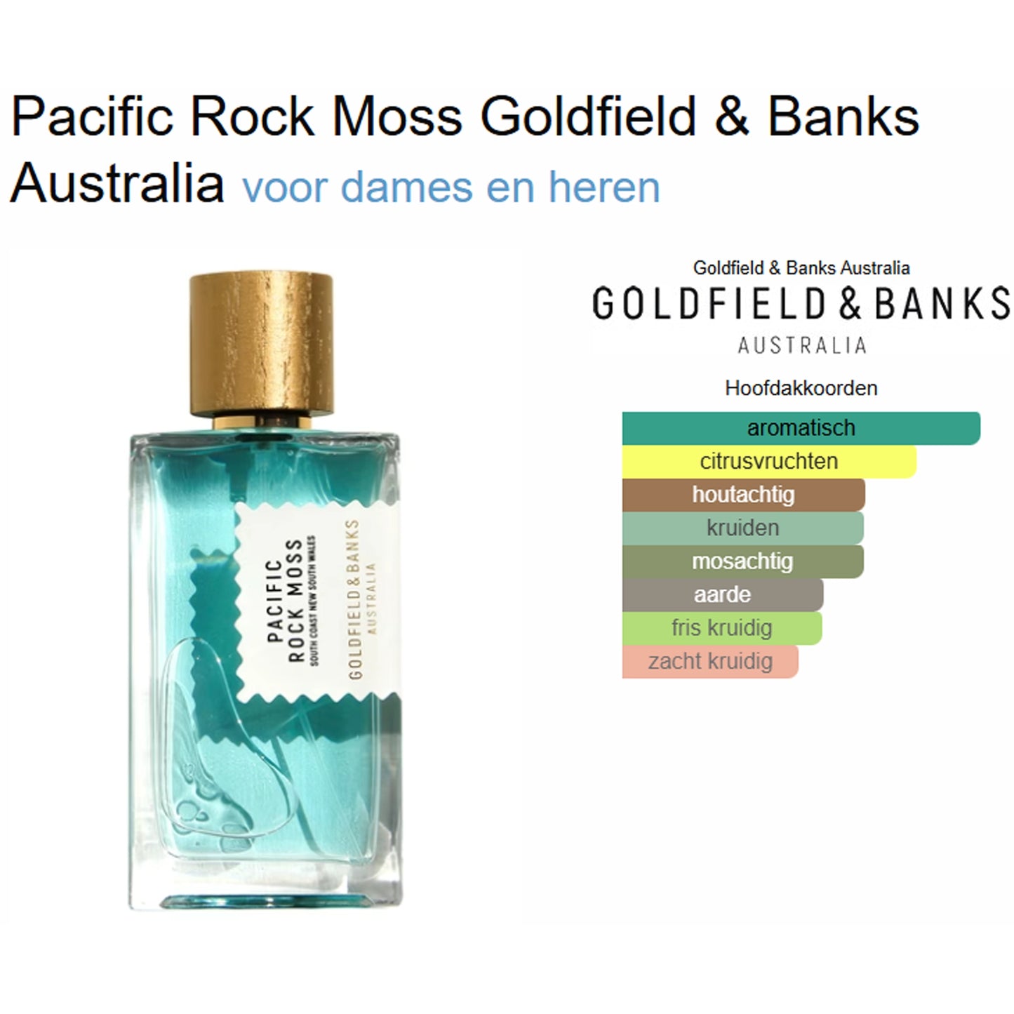 Goldfield And Banks Pacific Rock Moss Eau de Parfum voor Dames en Heren