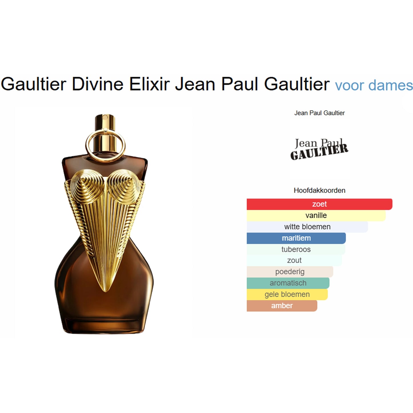 Jean Paul Gaultier Gaultier Divine Elixir Parfum pour femme