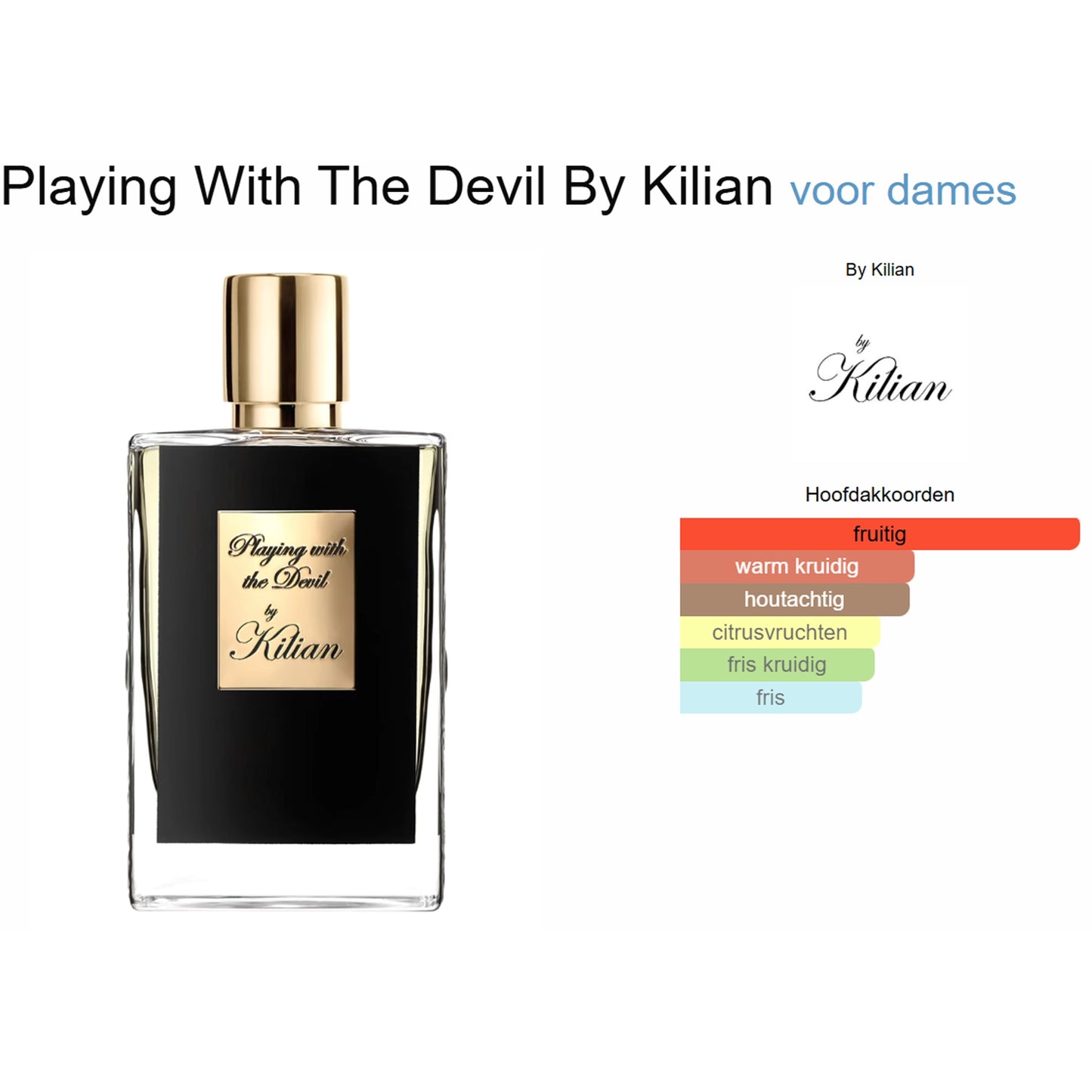 By Kilian The Cellars Playing With The Devil Eau de Parfum voor Dames
