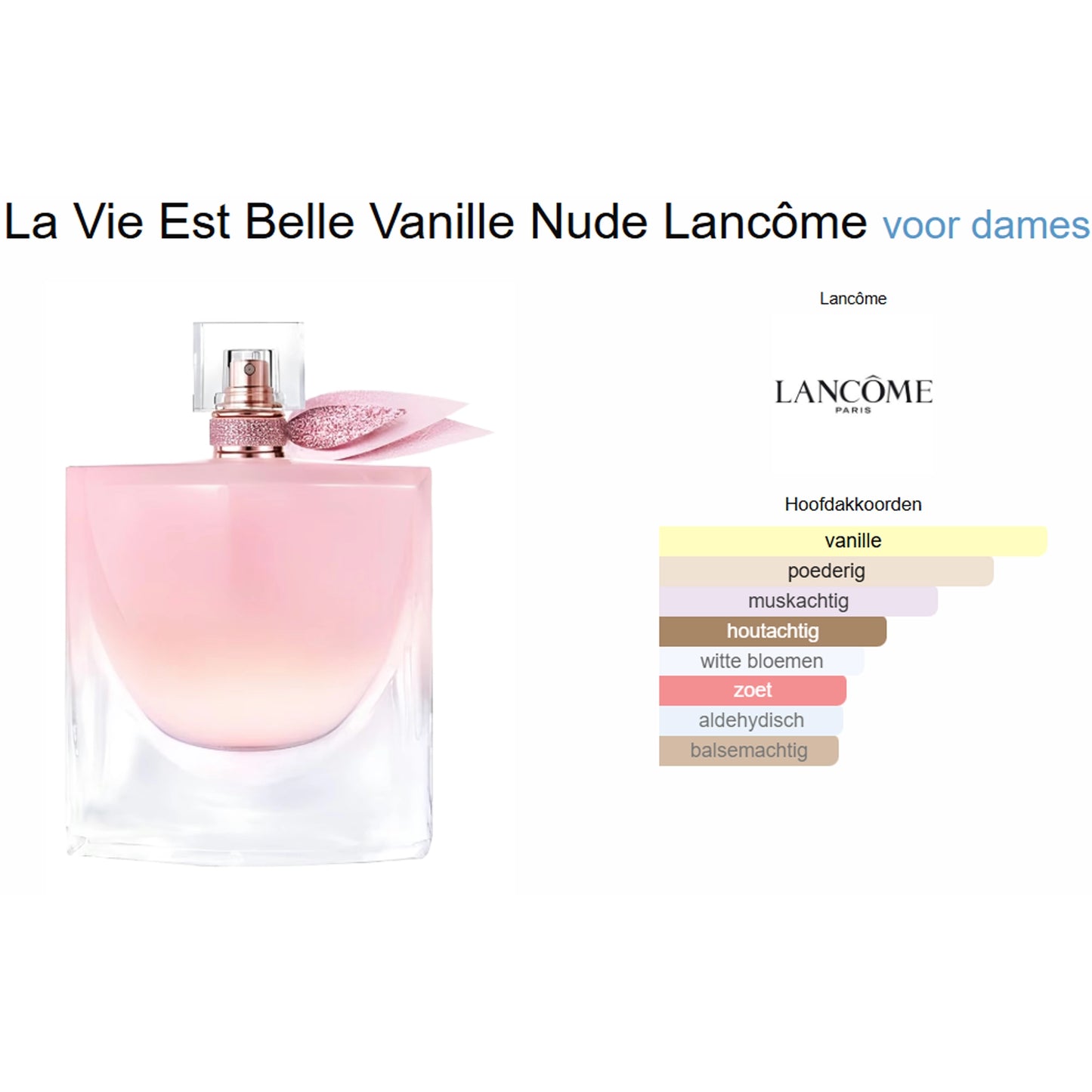 Lancôme La Vie Est Belle Vanille Nude Eau de Parfum voor Dames