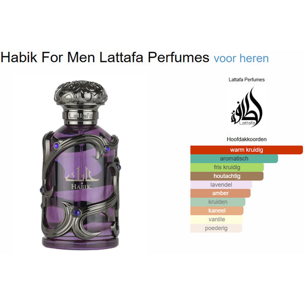 Lattafa Habik for Men | Buy Perfume Samples | Parfumstaaltjes.be