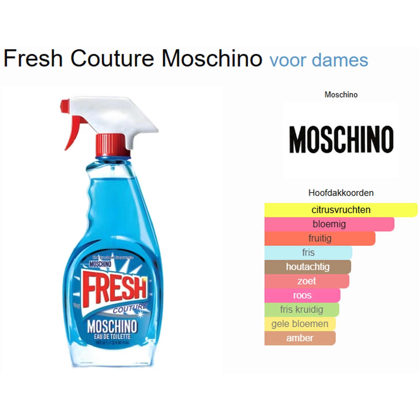 Moschino Fresh Couture Eau de Toilette voor Dames