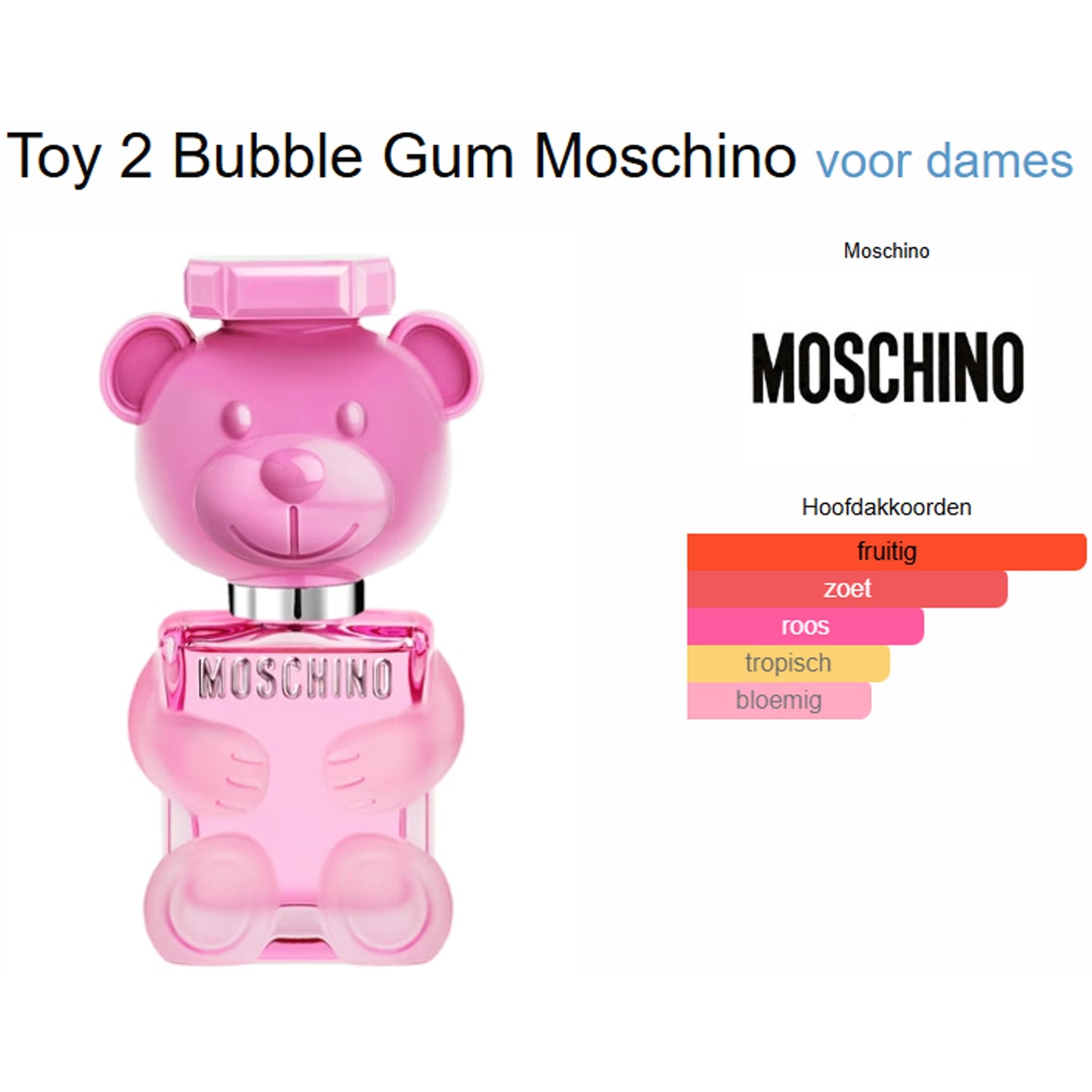 Eau de Toilette Moschino Toy 2 Bubble Gum pour Femme